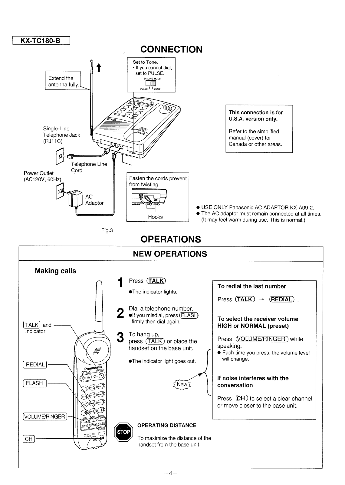 Panasonic KX-TC180-B User Manual