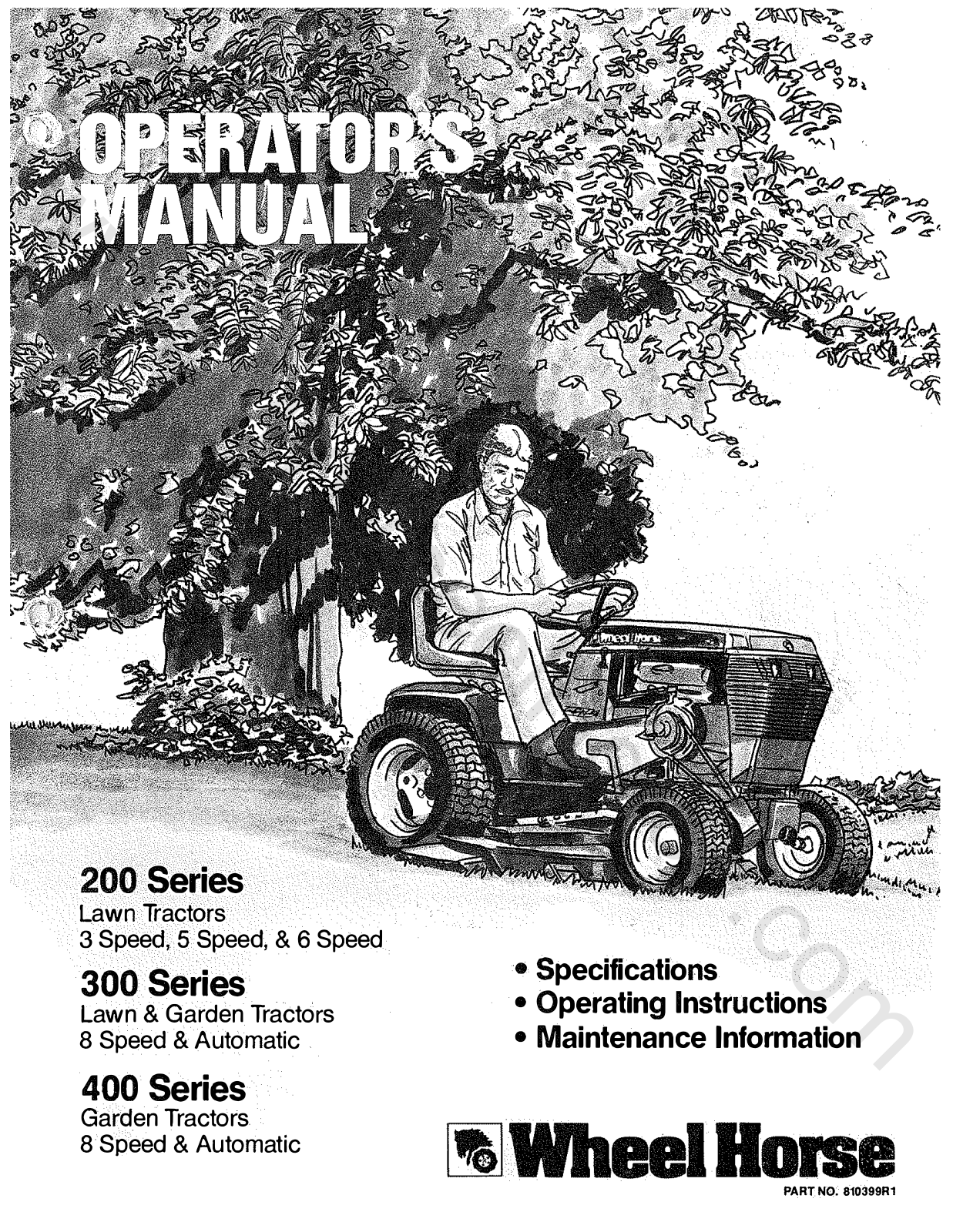 Wheel Horse 208-3, 211-3, 211-5, 211-6, 308 Operator's Manual - ManualMachine.com