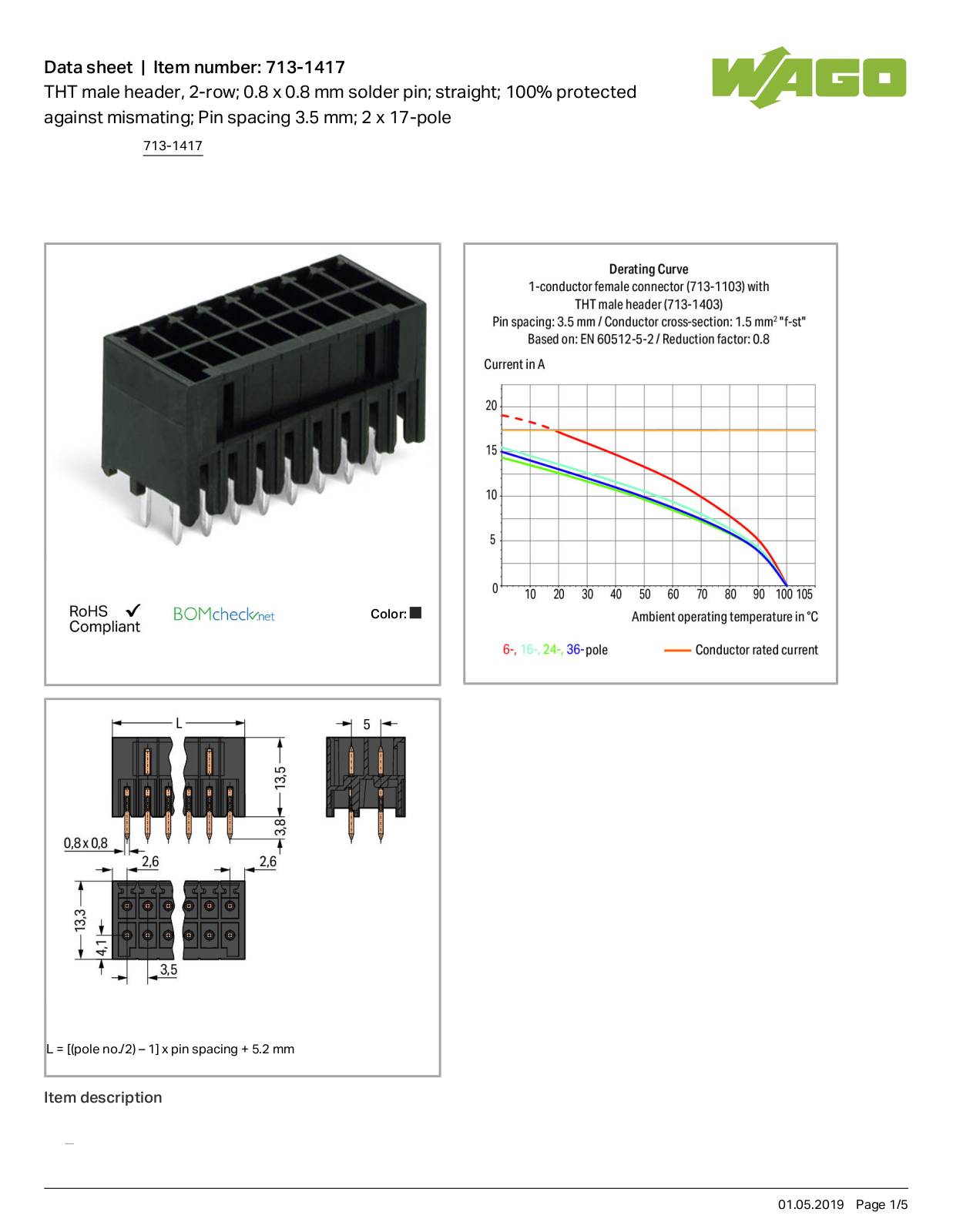 Wago 713-1417 Data Sheet