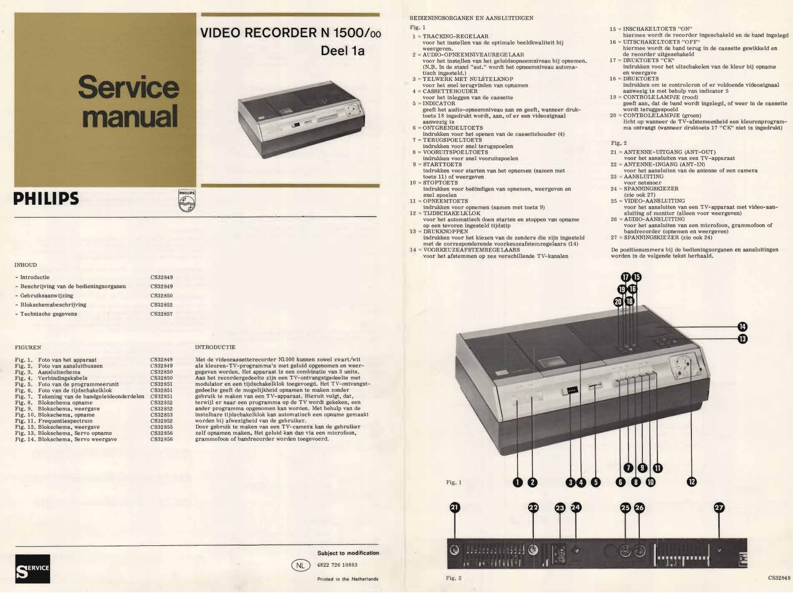 Philips N-1500 Service Manual