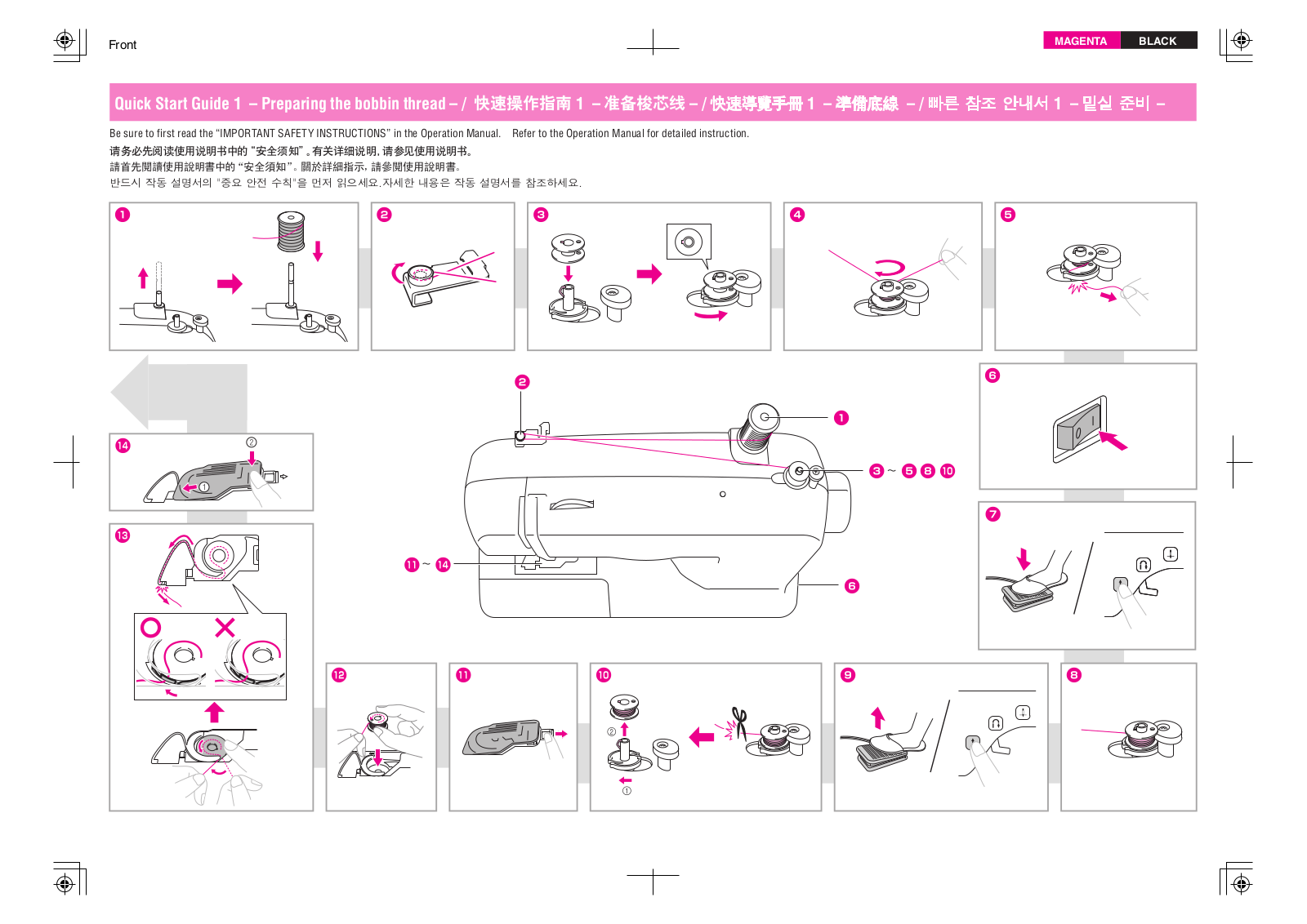 Brother 885-S33, 885-S34, 885-S36, 885-S37 Quick Reference Manual