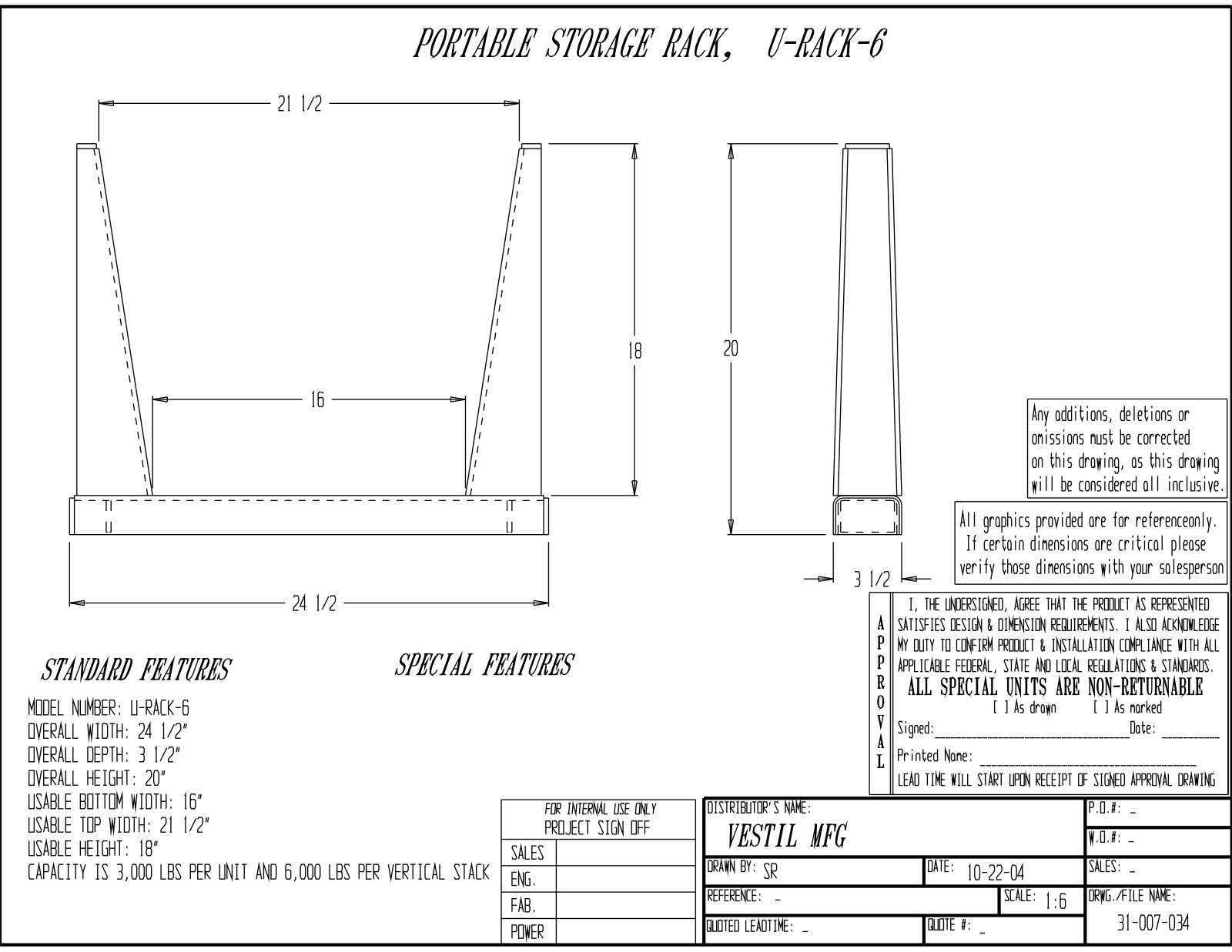 Vestil VSTI1200 Specifications - ManualMachine.com