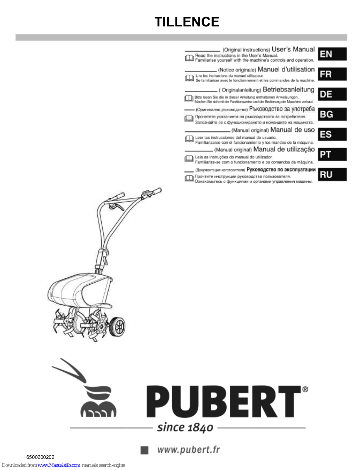 Pubert TILLENCE User Manual