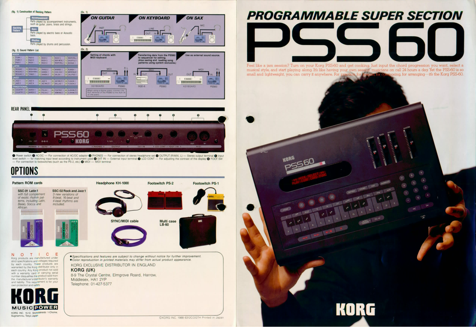 Korg PSS60 User Manual