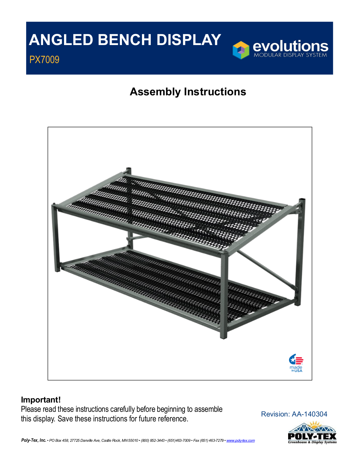 Poly-Tex PX7009 User Manual - ManualMachine.com