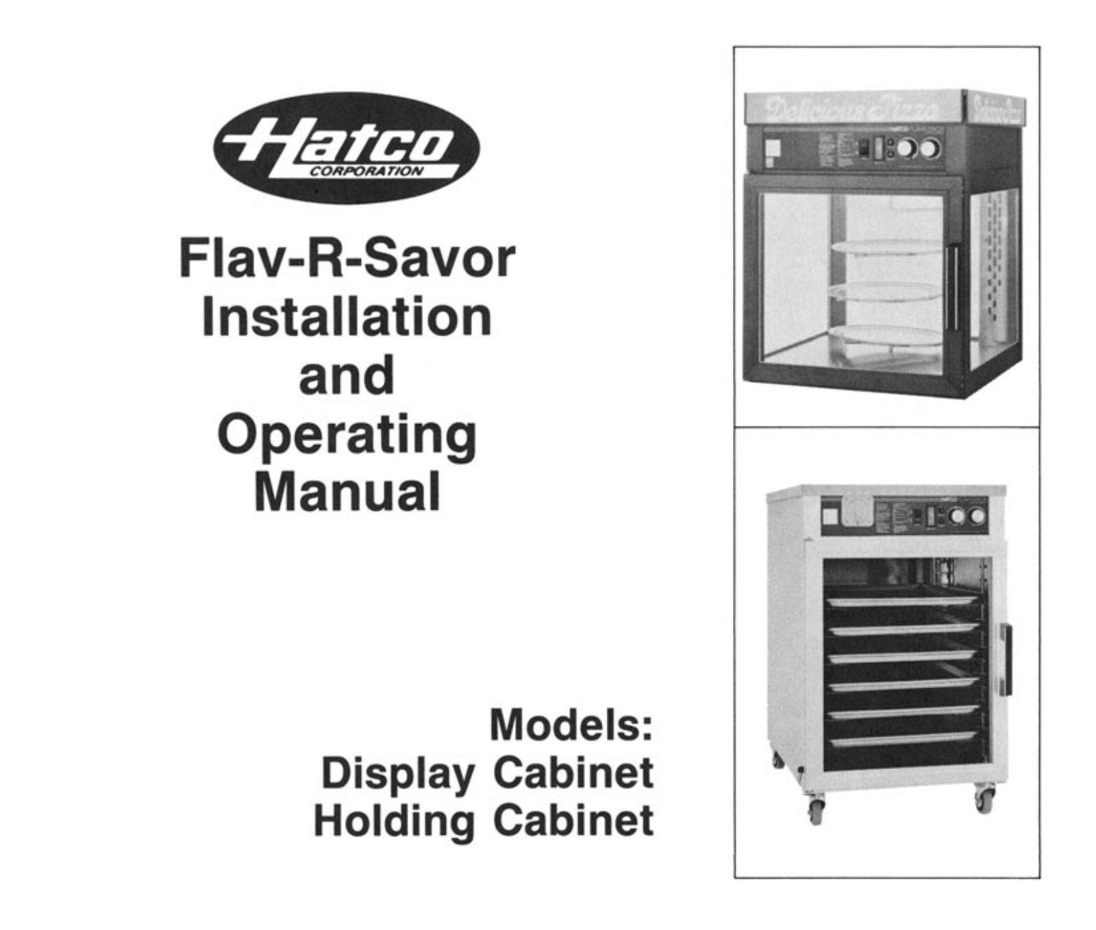 Hatco FS-1 Installation Manual