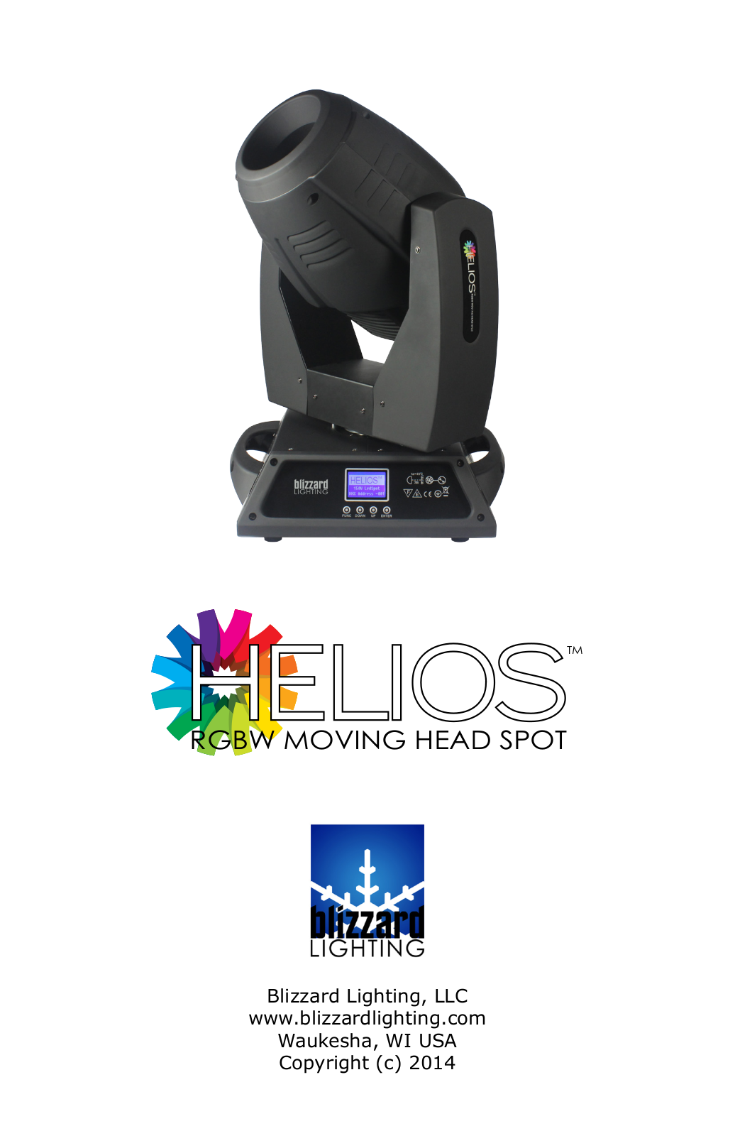 Blizzard Lighting 150W LED Moving Head Spot Helios User Manual