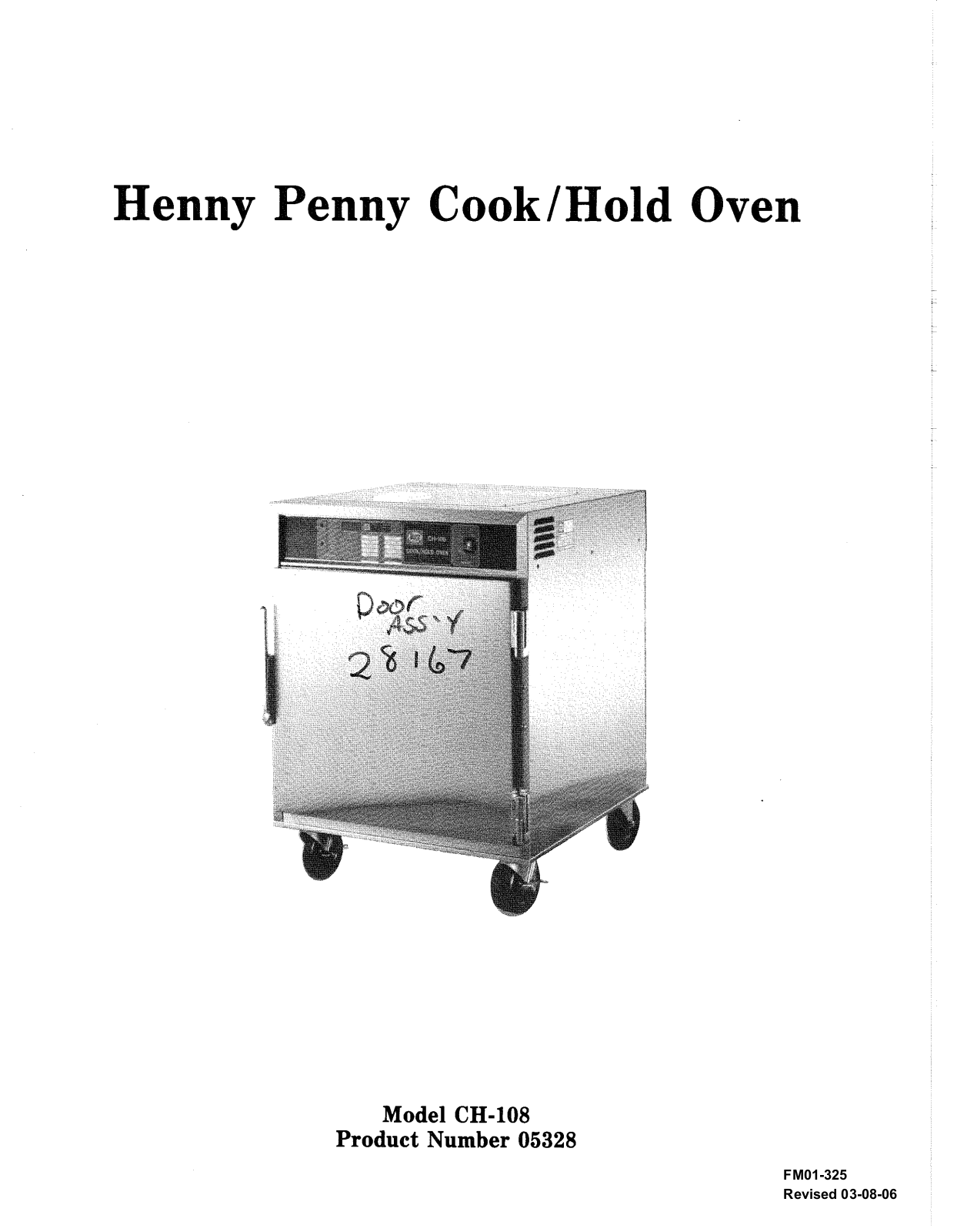 Henny Penny CH-108 Service Manual