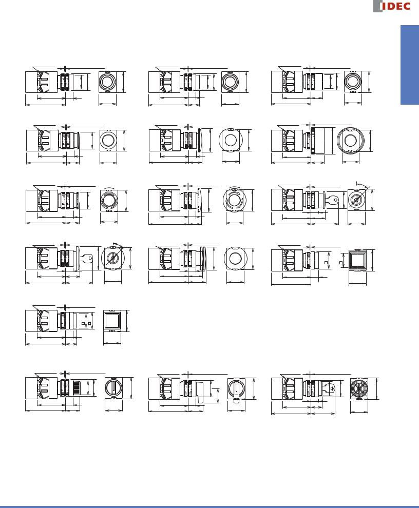 IDEC TW Series Dimensional Sheet