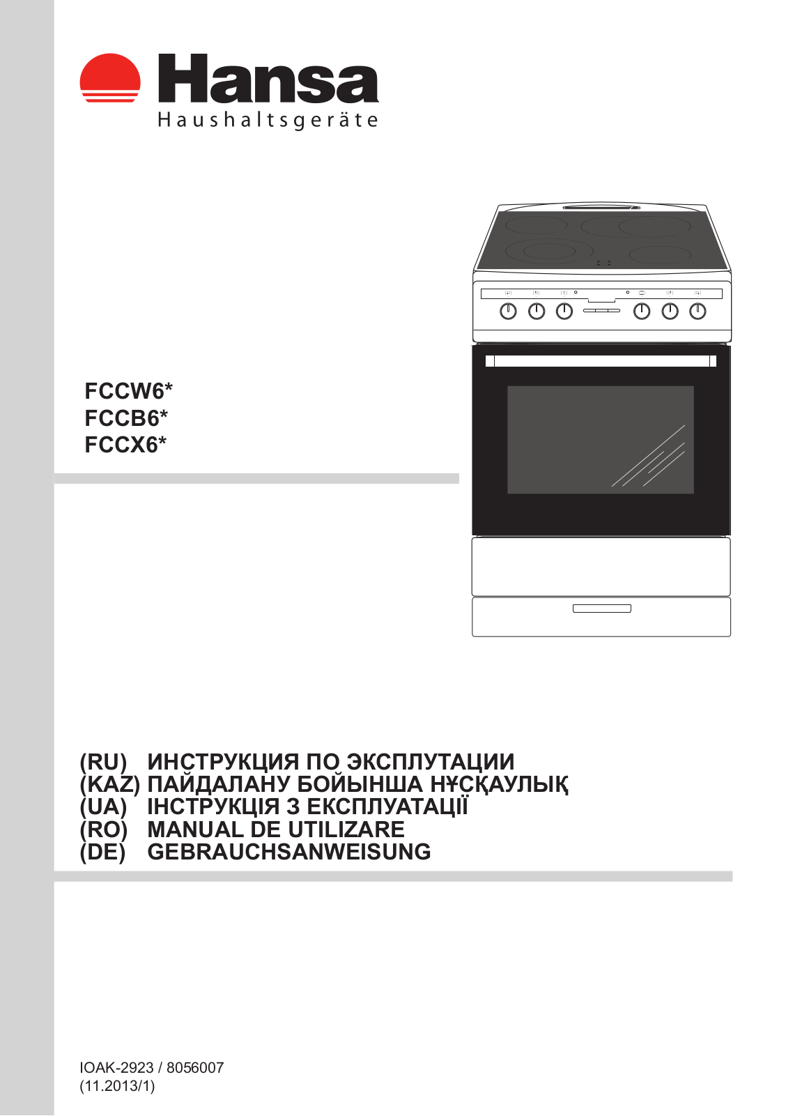 Hansa FCCB63000 User Manual