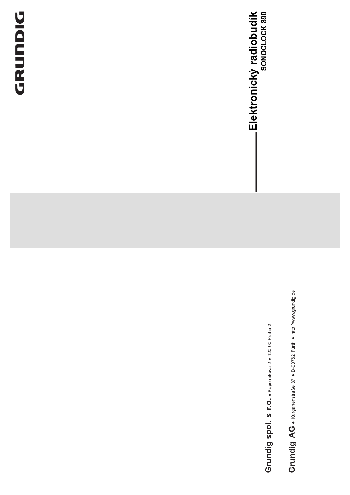 Grundig SONOCLOCK 890 User Manual