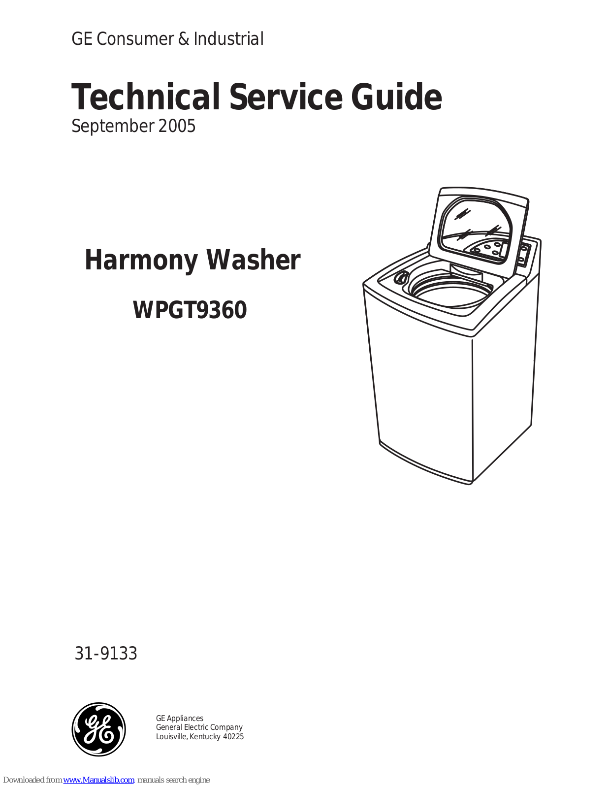 GE Profile Harmony WPGT9360 Technical Service Manual