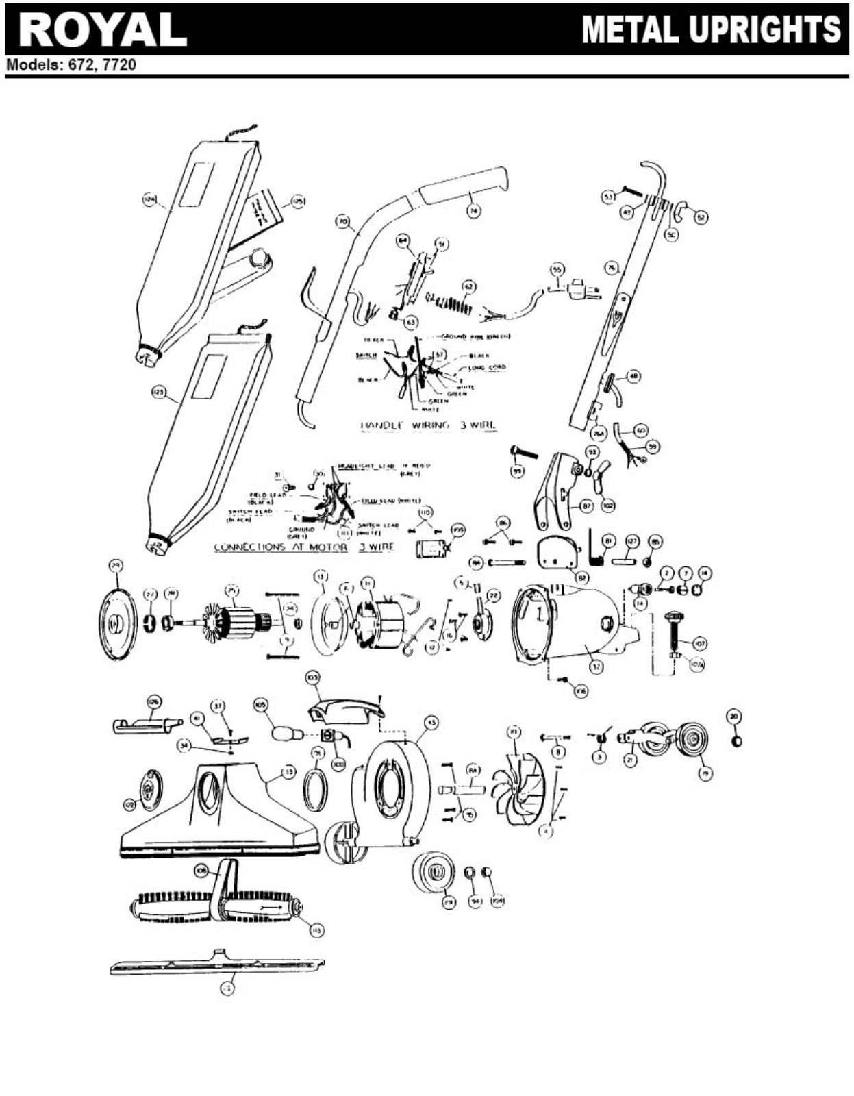 Royal 672 Parts List