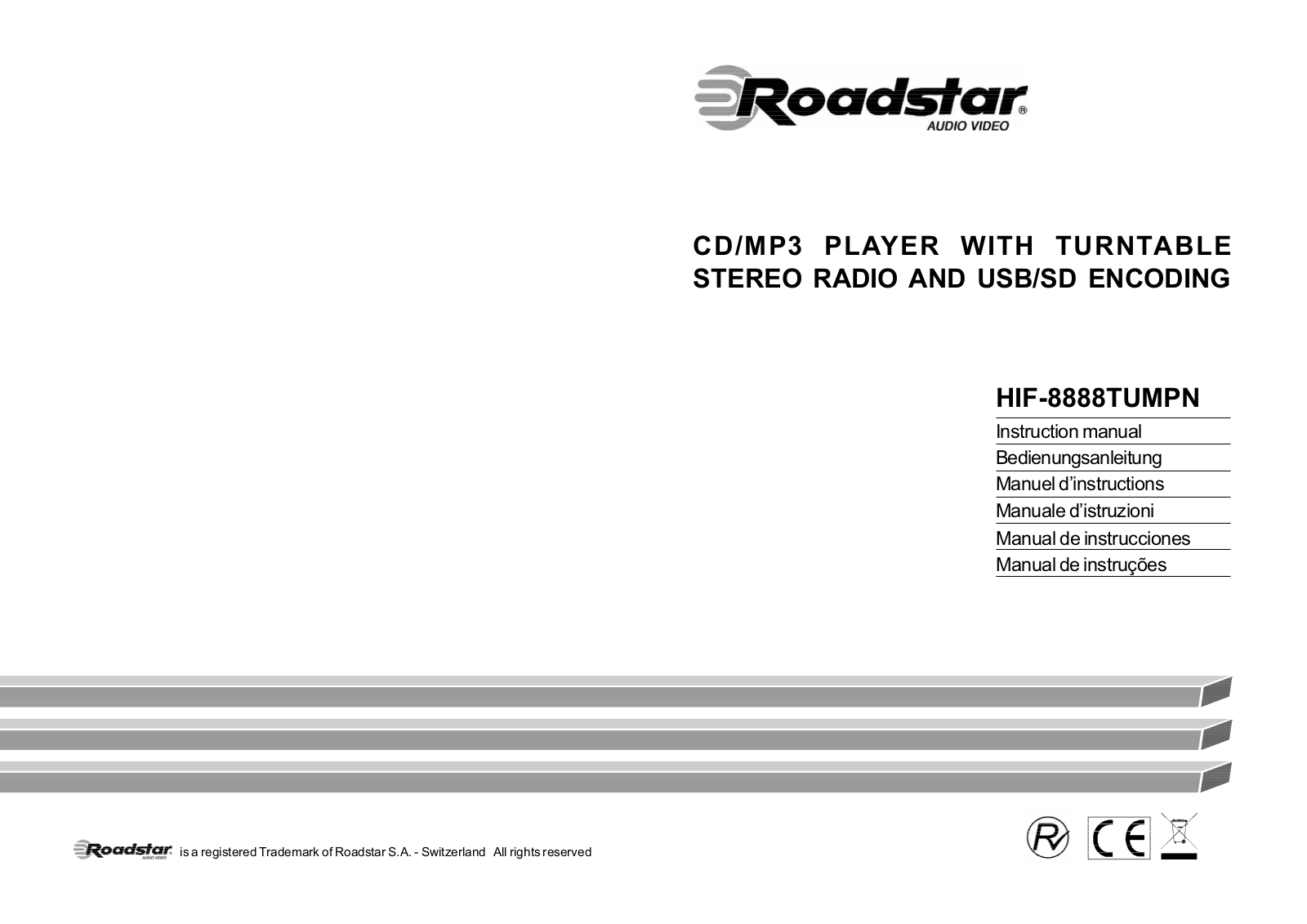 Roadstar HIF-8888TUMPN User guide