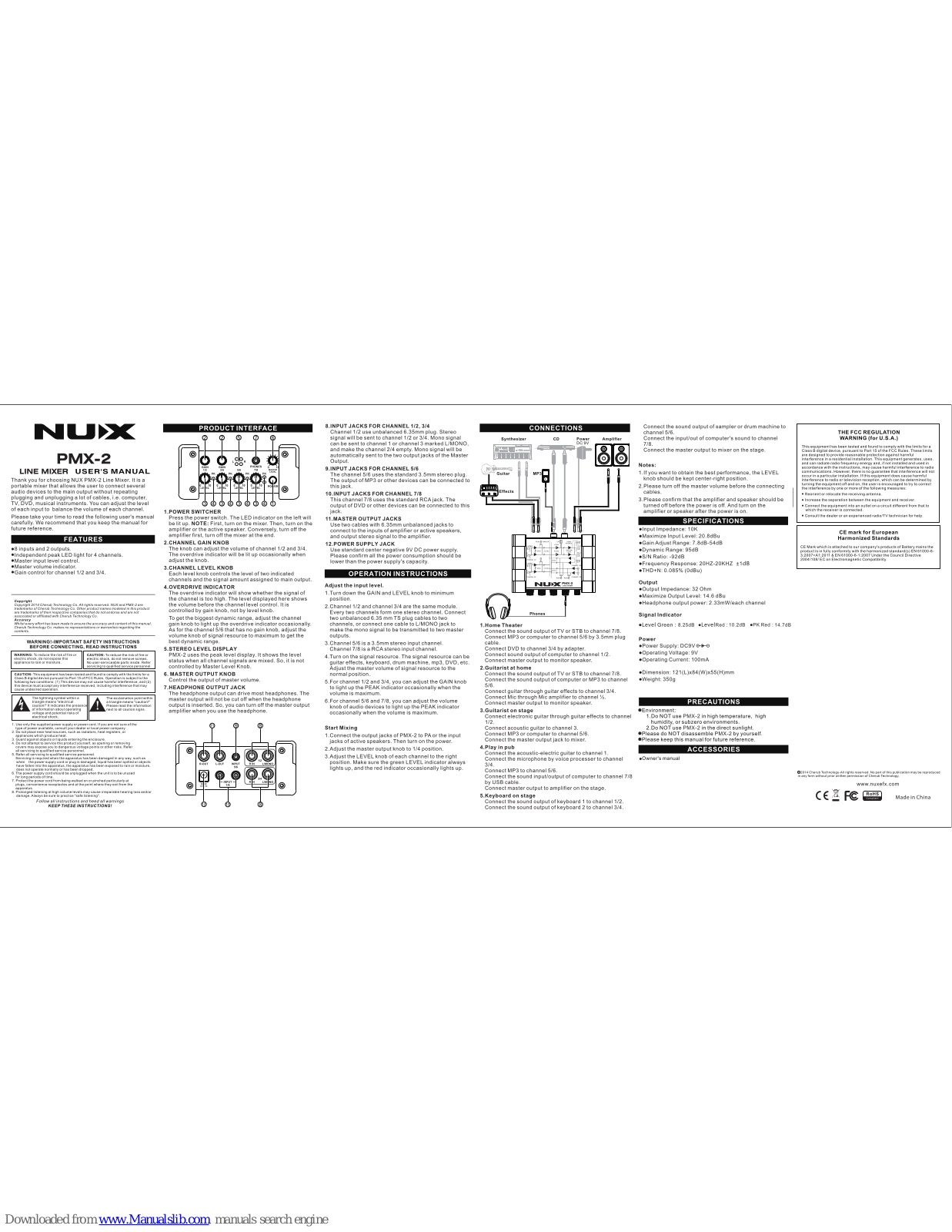 nux PMX-2 User Manual