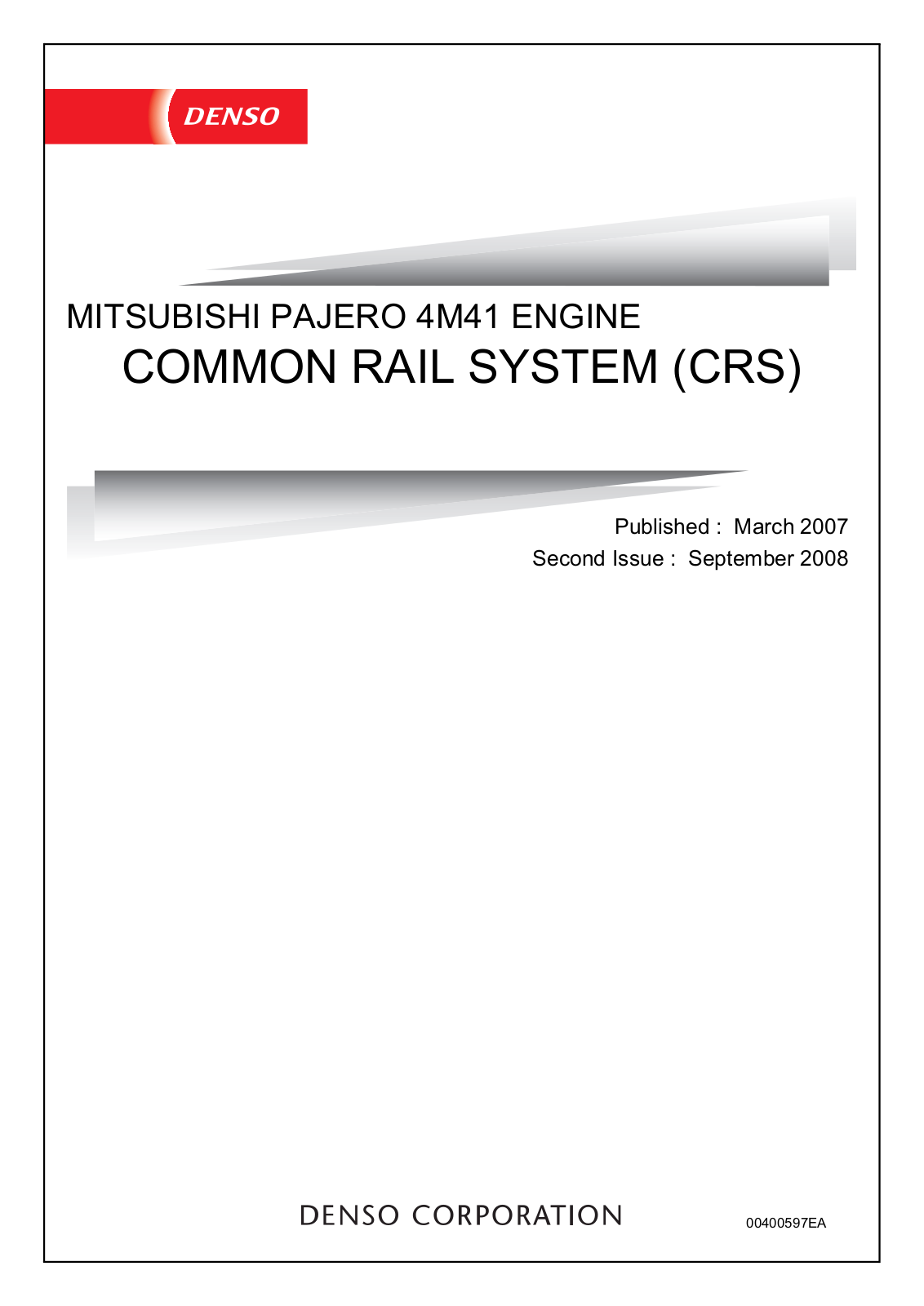 Mitsubishi Pajero 2007-2008 User Manual