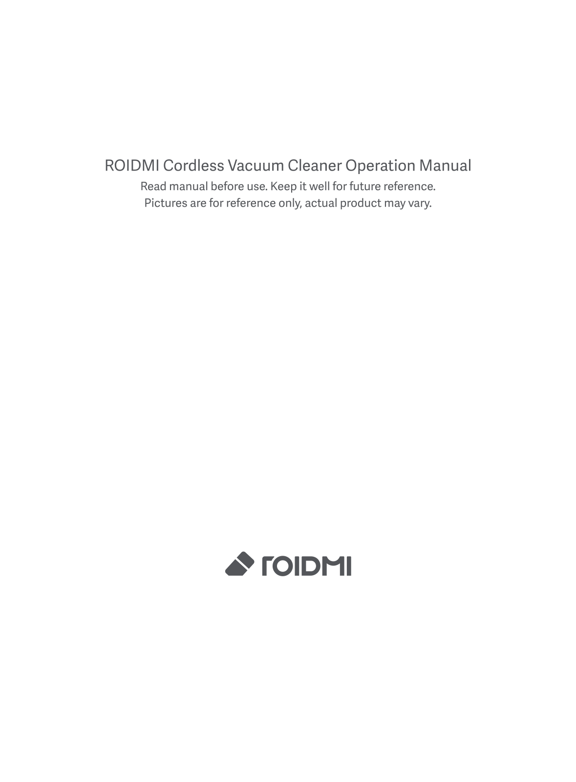 Roidmi Zero Z1 Air User Manual