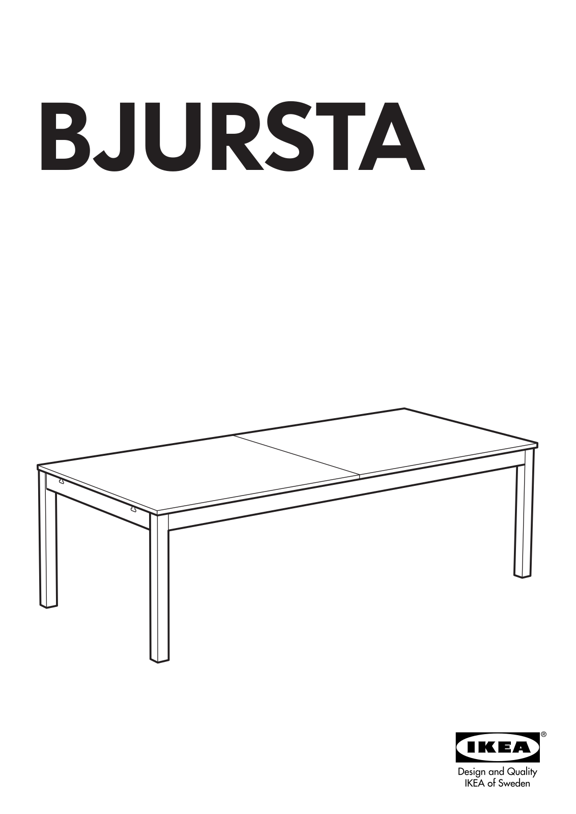 IKEA BJURSTA DINING TABLE 94X114X133 User Manual