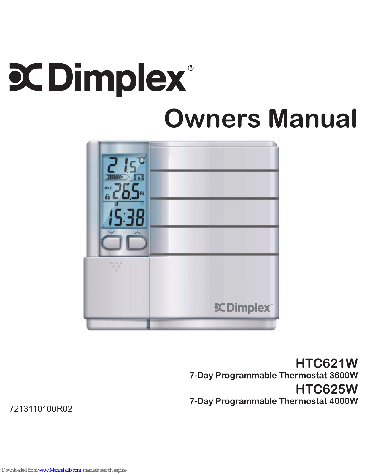 Dimplex HTC621W, HTC625W, HTC627-347W, DWT431W-P Owner's Manual