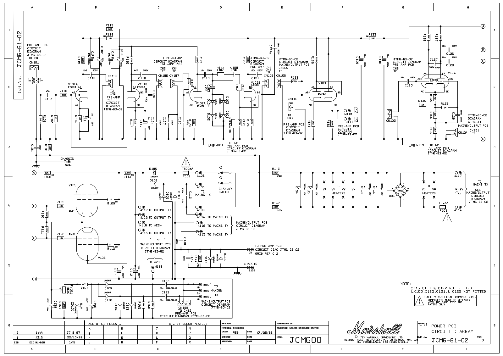 Marshall jcm600 schematic