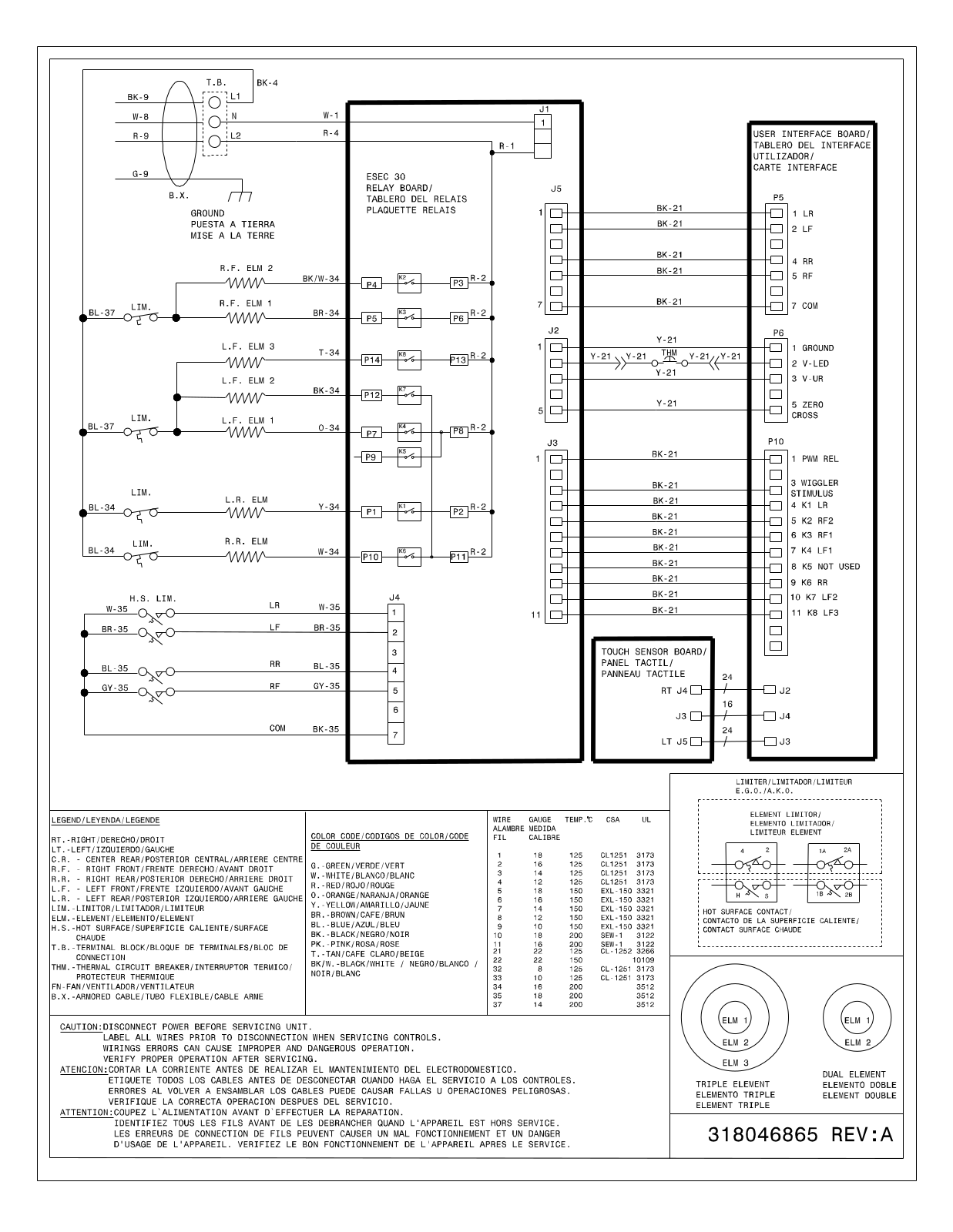 Electrolux EW30EC55G S, EW30EC55G W, EW30EC55G B Wiring Diagram