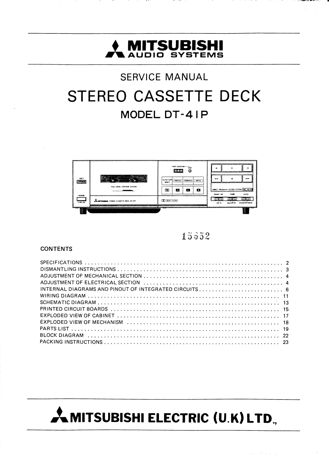 Mitsubishi DT-41-P Service manual