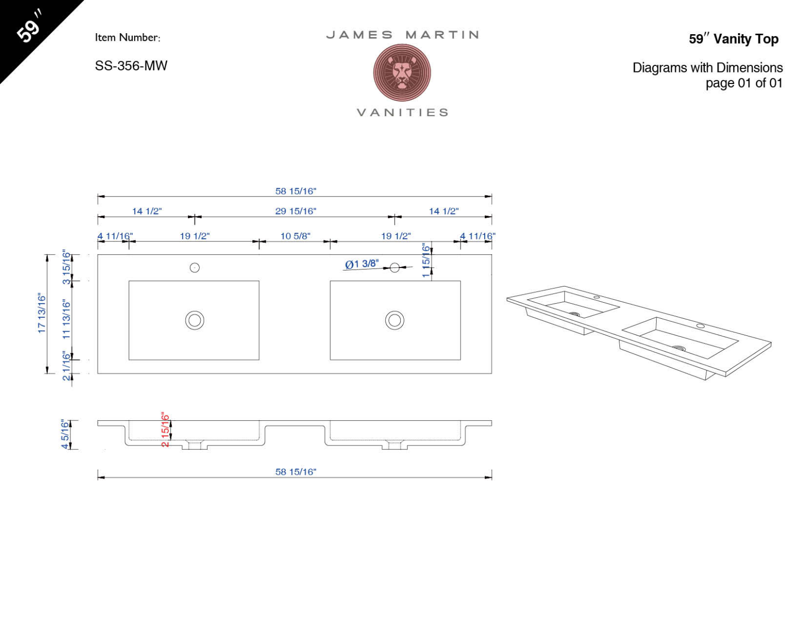 James Martin 212V59DGWDGG, 212V59DGWMW, 212V59DWLTDGG, 212V59DWLTMW Diagram