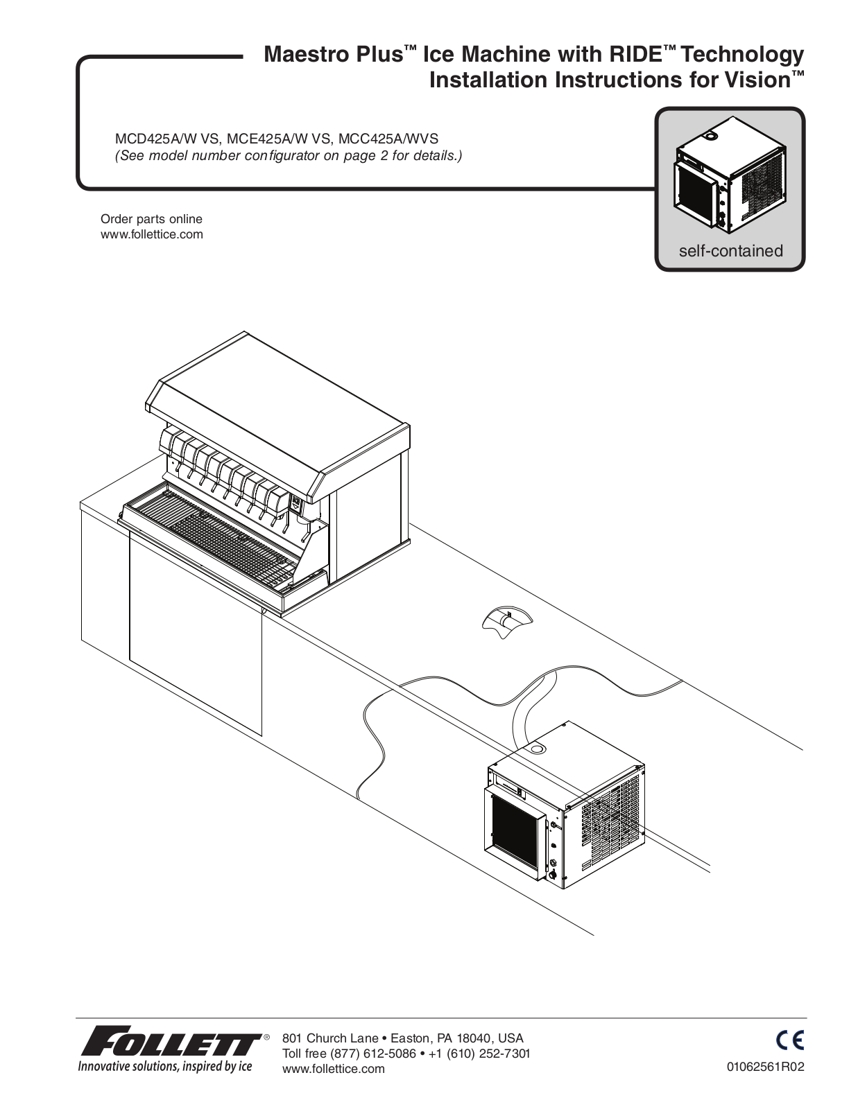 Follett MCD425WVS, MCD425WBS, MCD425WHS Installation Manual