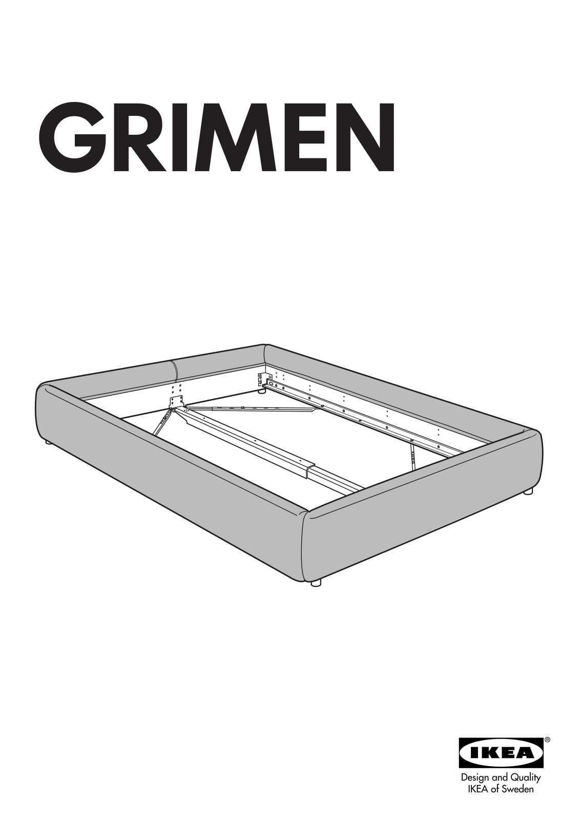 IKEA GRIMEN BED FRAME FULL & QUEEN User Manual