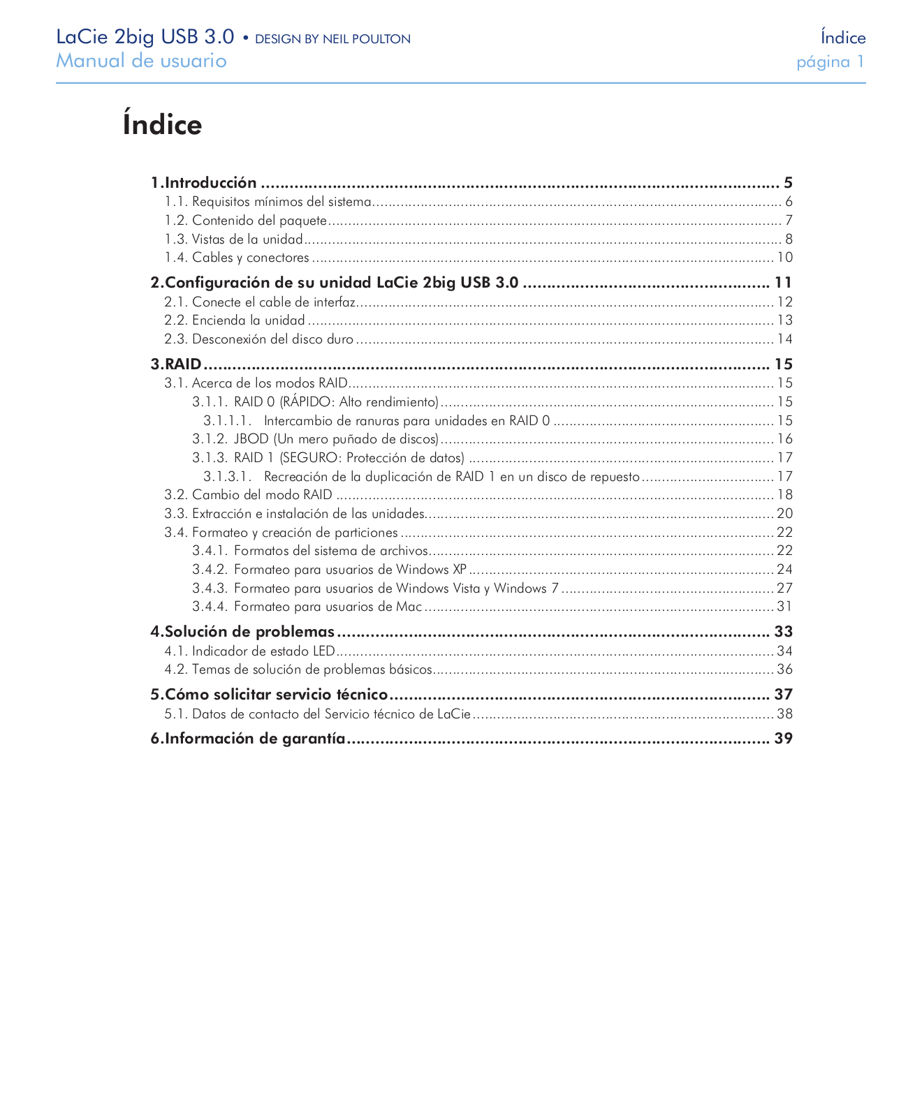 Lacie 2BIG USB 3.0 User Manual