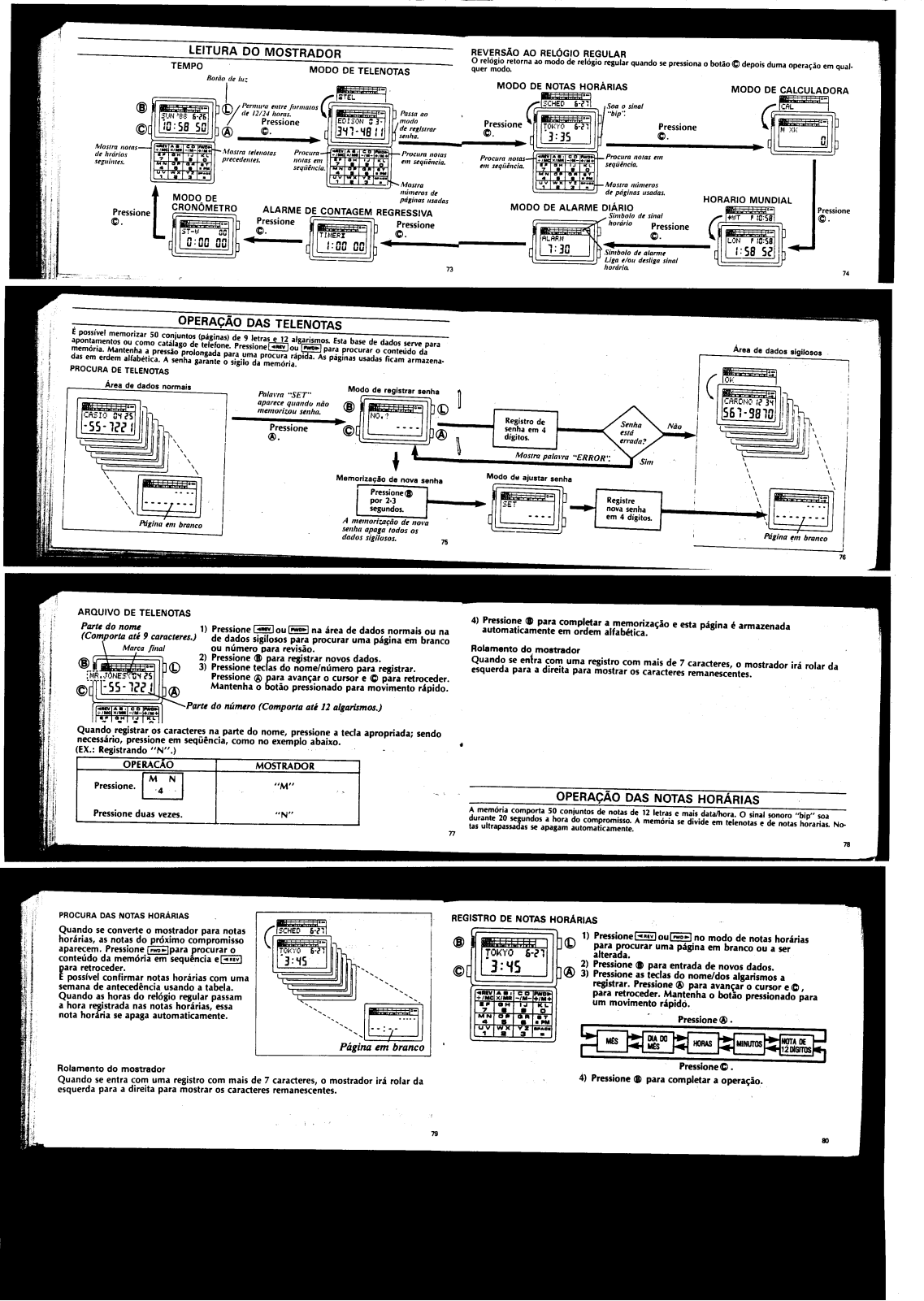 Casio QW-676 Instructions Manual