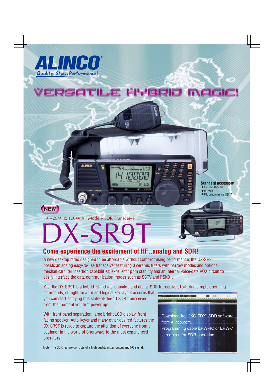 Alinco DX-SR9E, DX-SR9T brochure