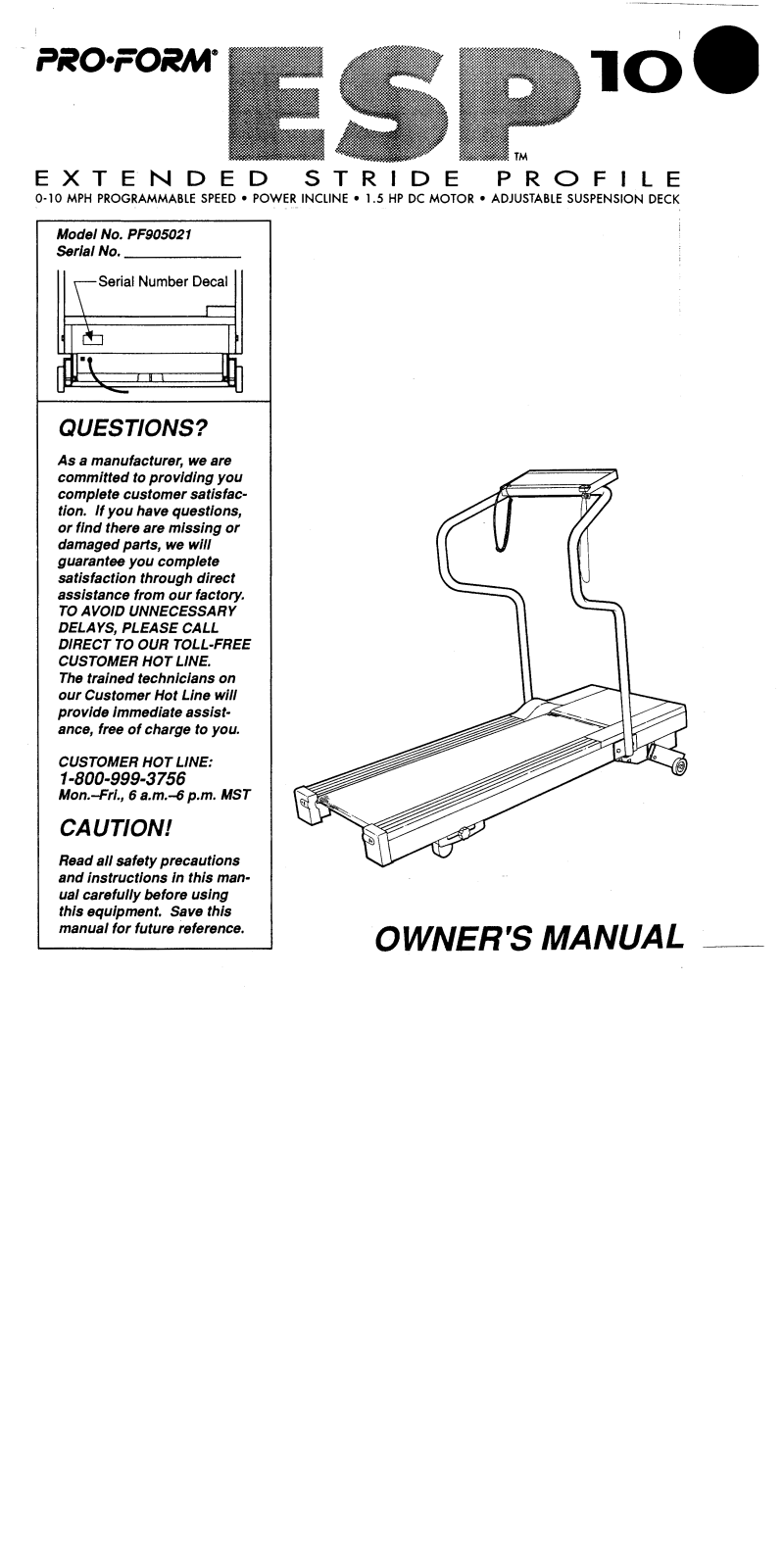 ProForm PF905021 User Manual