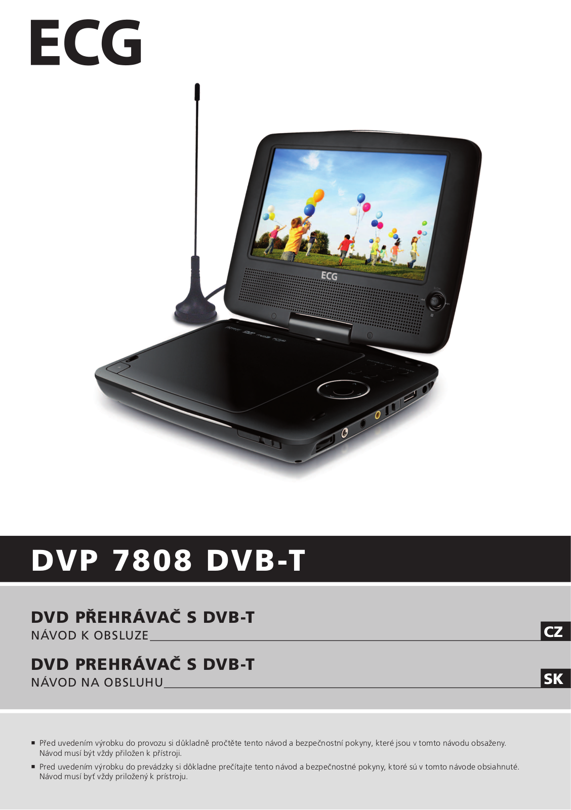 ECG DVP 7808 DVB-T User Manual