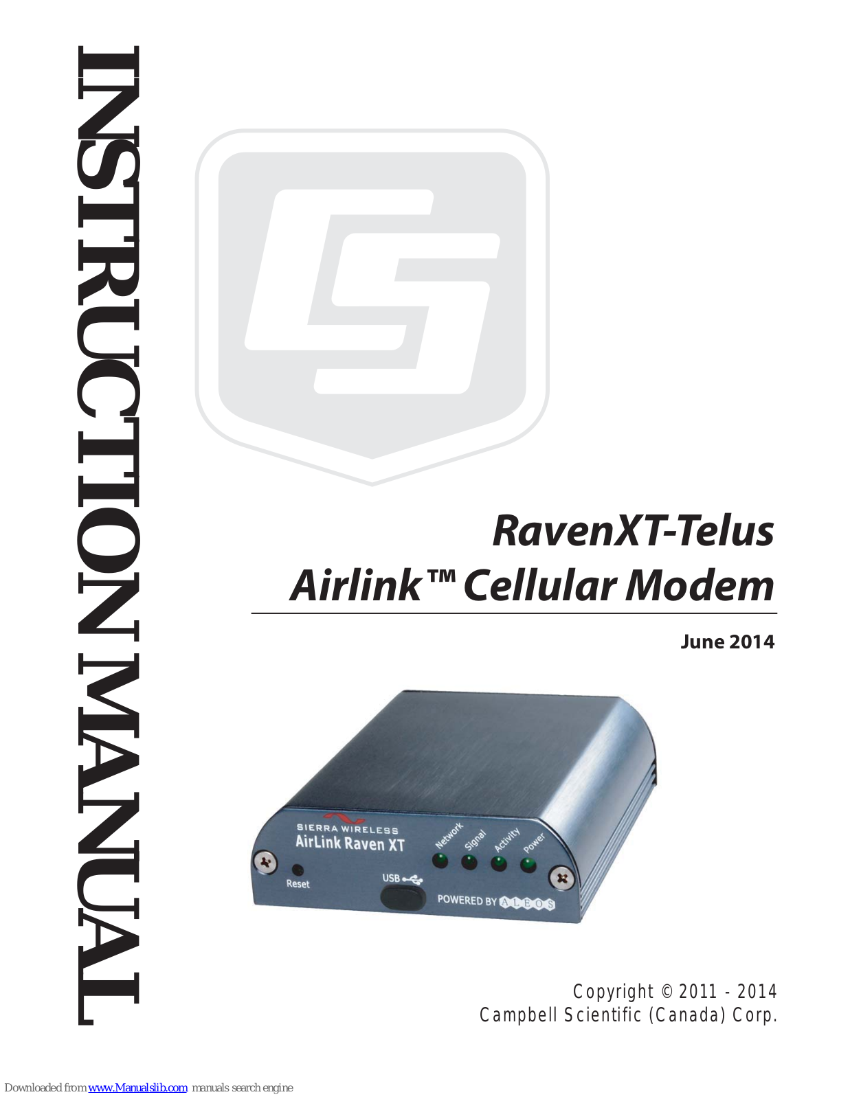 Sierra Wireless RavenXT-Telus, Airlink Raven XT-Telus Instruction Manual