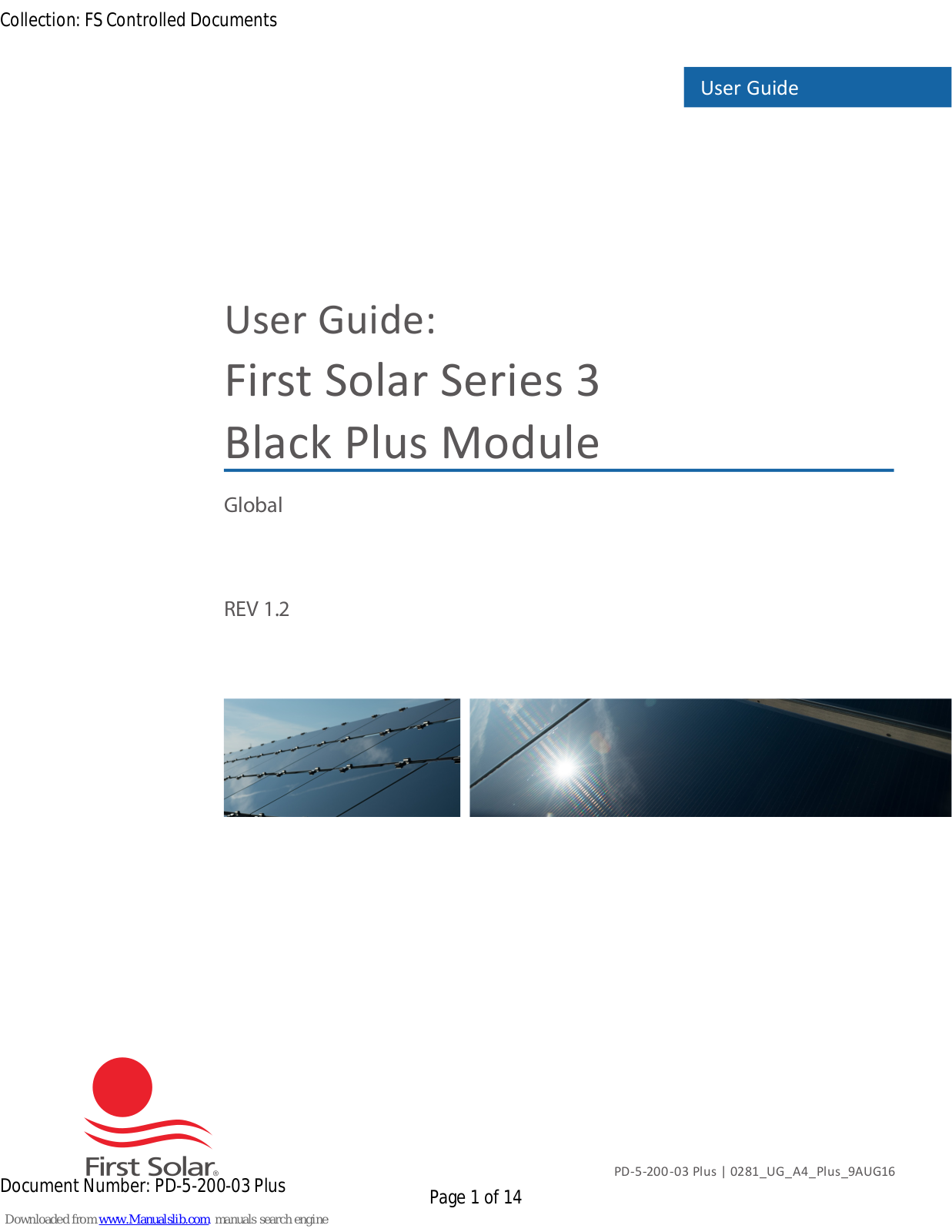 First Solar Series 3 User Manual - ManualMachine.com