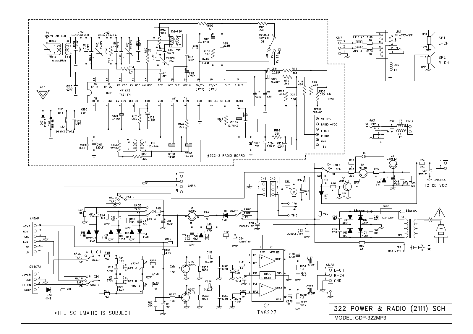 Vitek CDP-322MP3 Schematic