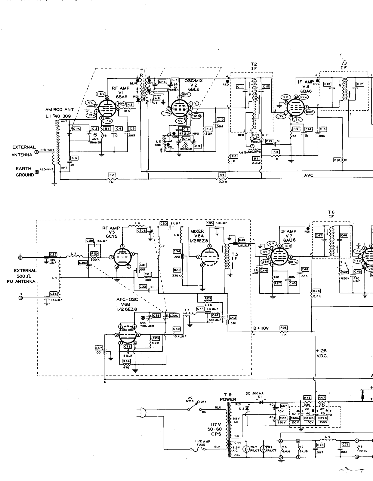 Heathkit AJ-10 Schematic