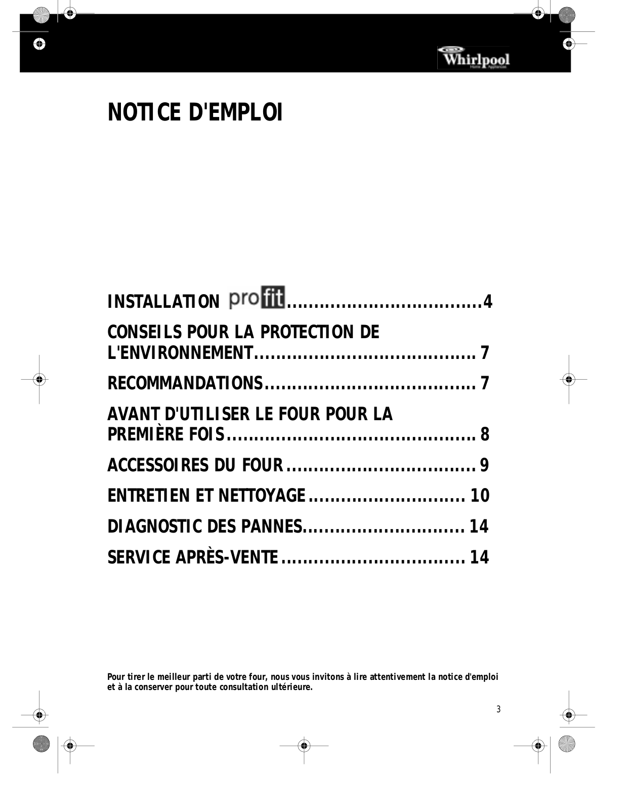 WHIRLPOOL AKP 431 User Manual