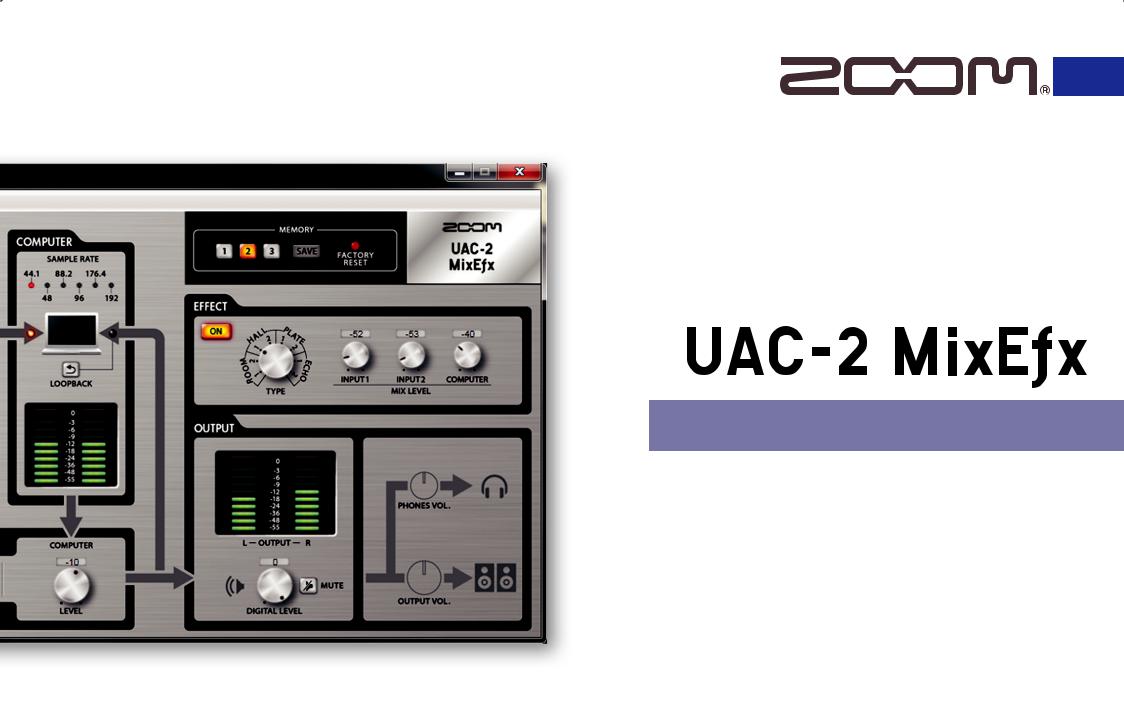 Zoom UAC-2 Mix Efx Reference Guide