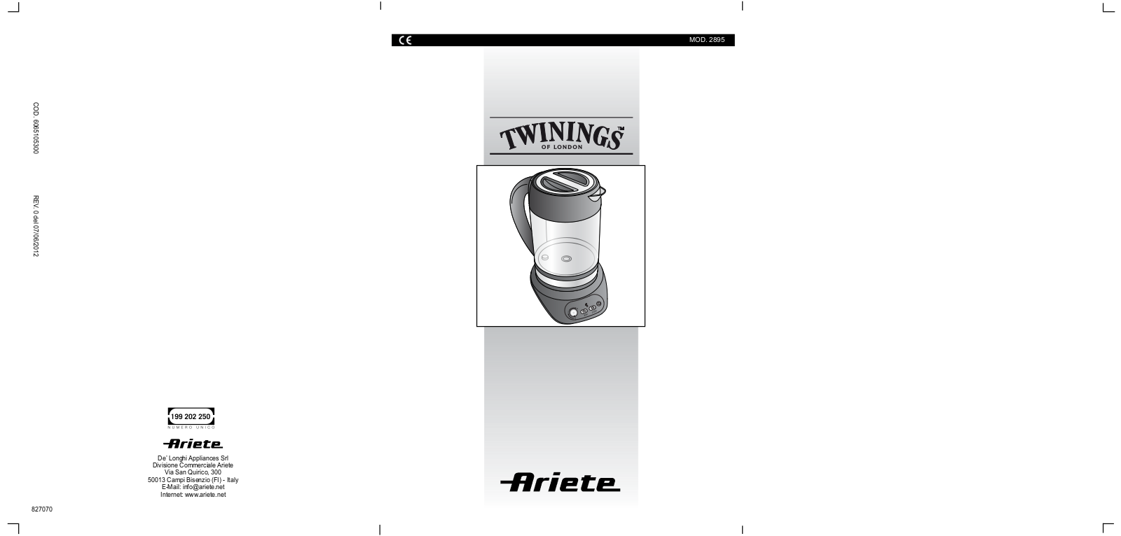 Ariete 2895 User guide - ManualMachine.com