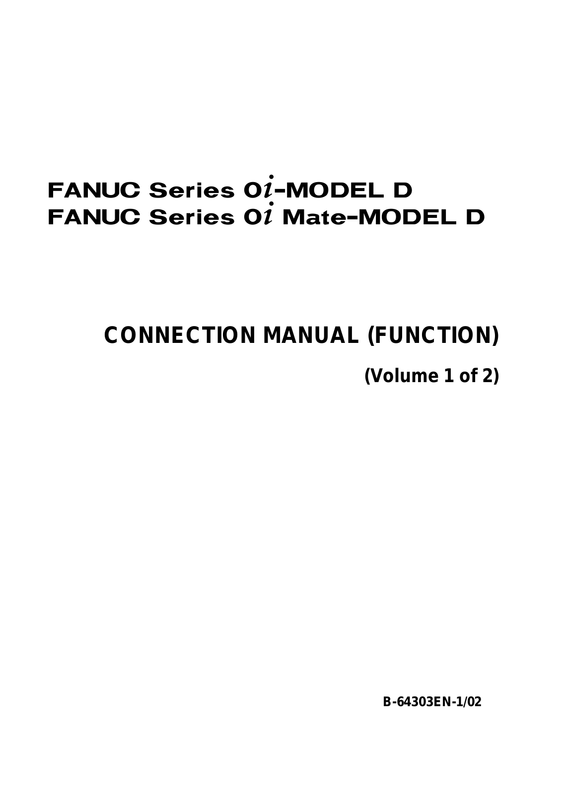 Fanuc Oi - *d Connection Manual(Fuction)