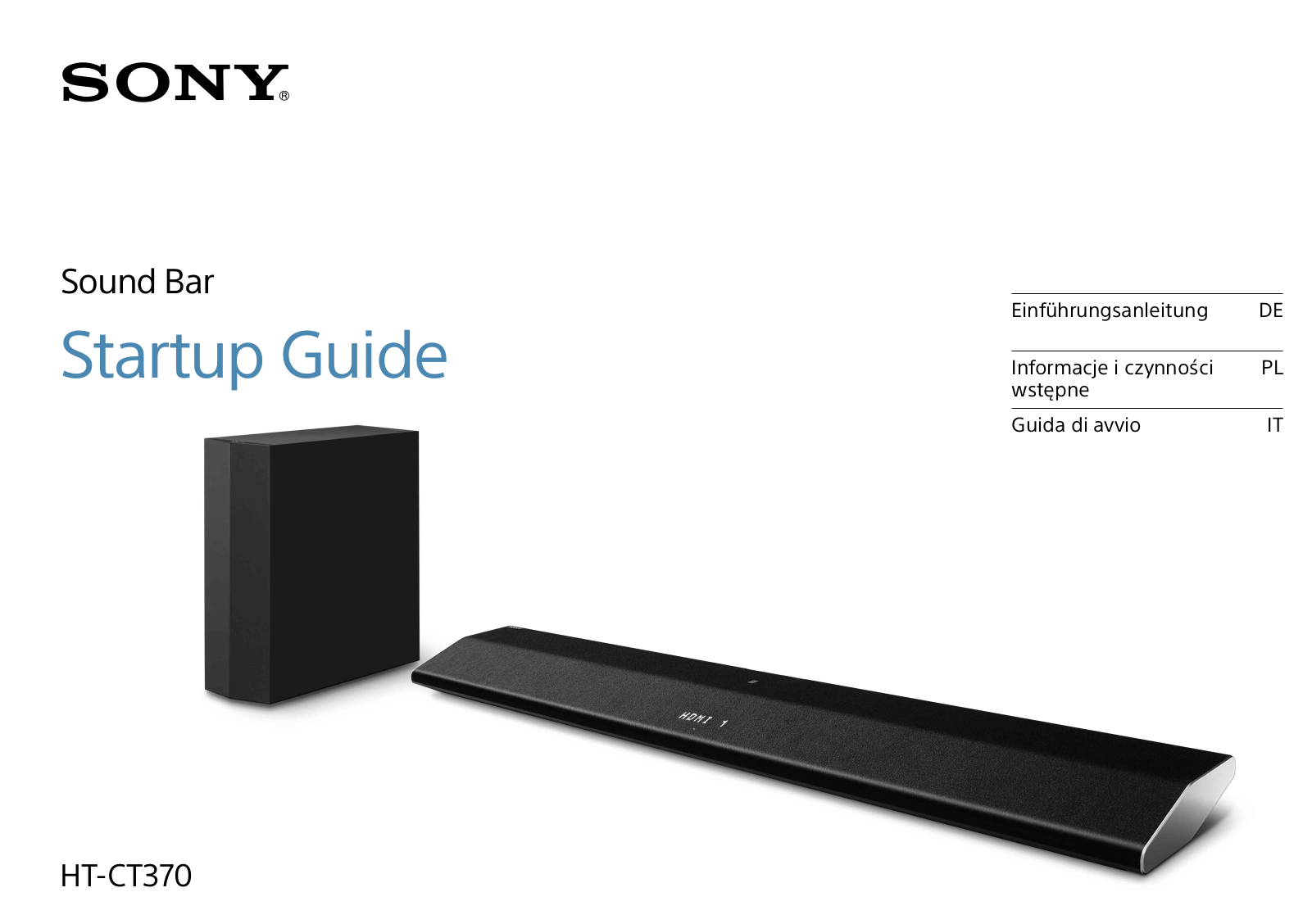 Sony HT-CT370 User guide