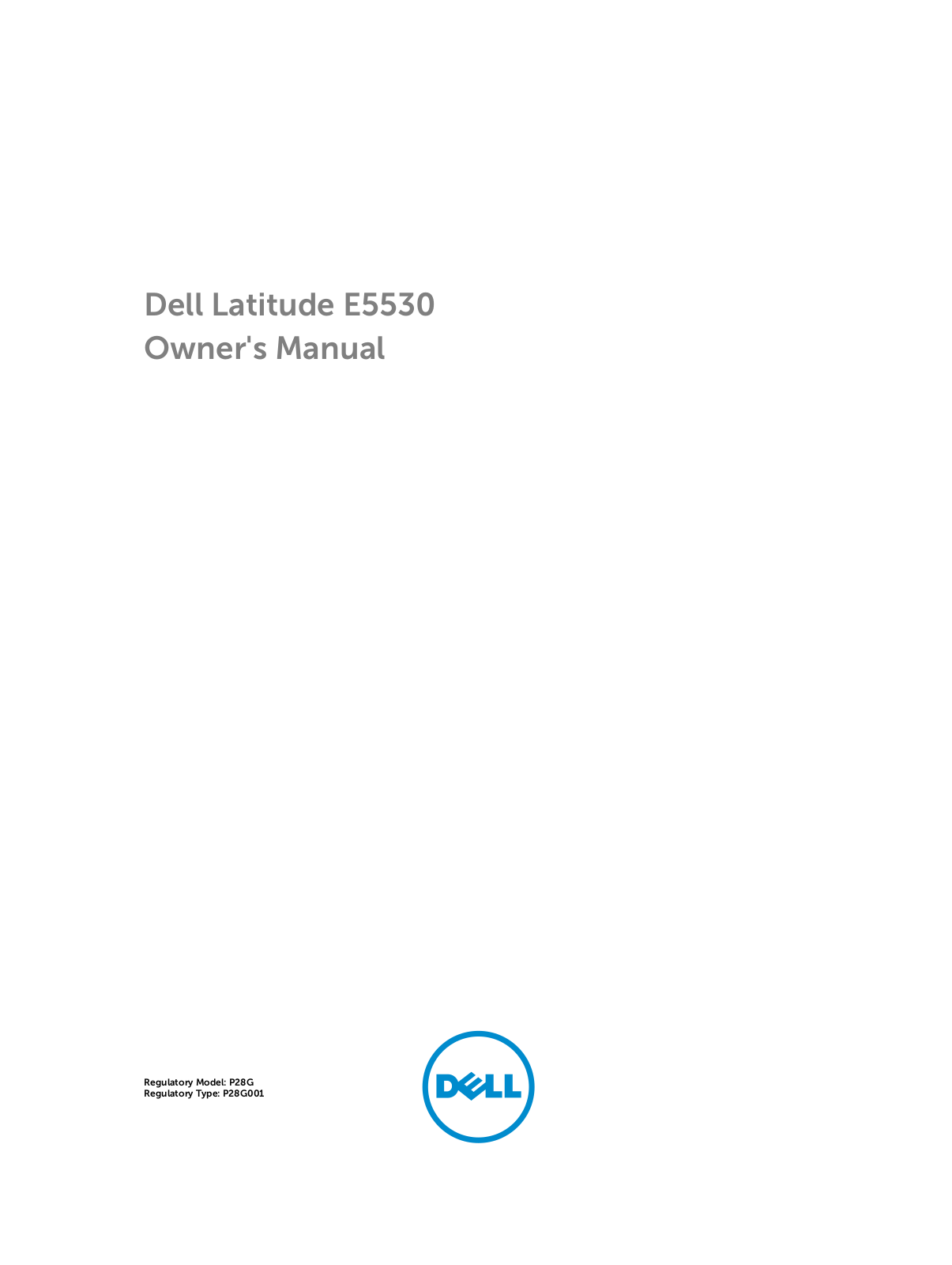 Dell Latitude E5530 User Manual