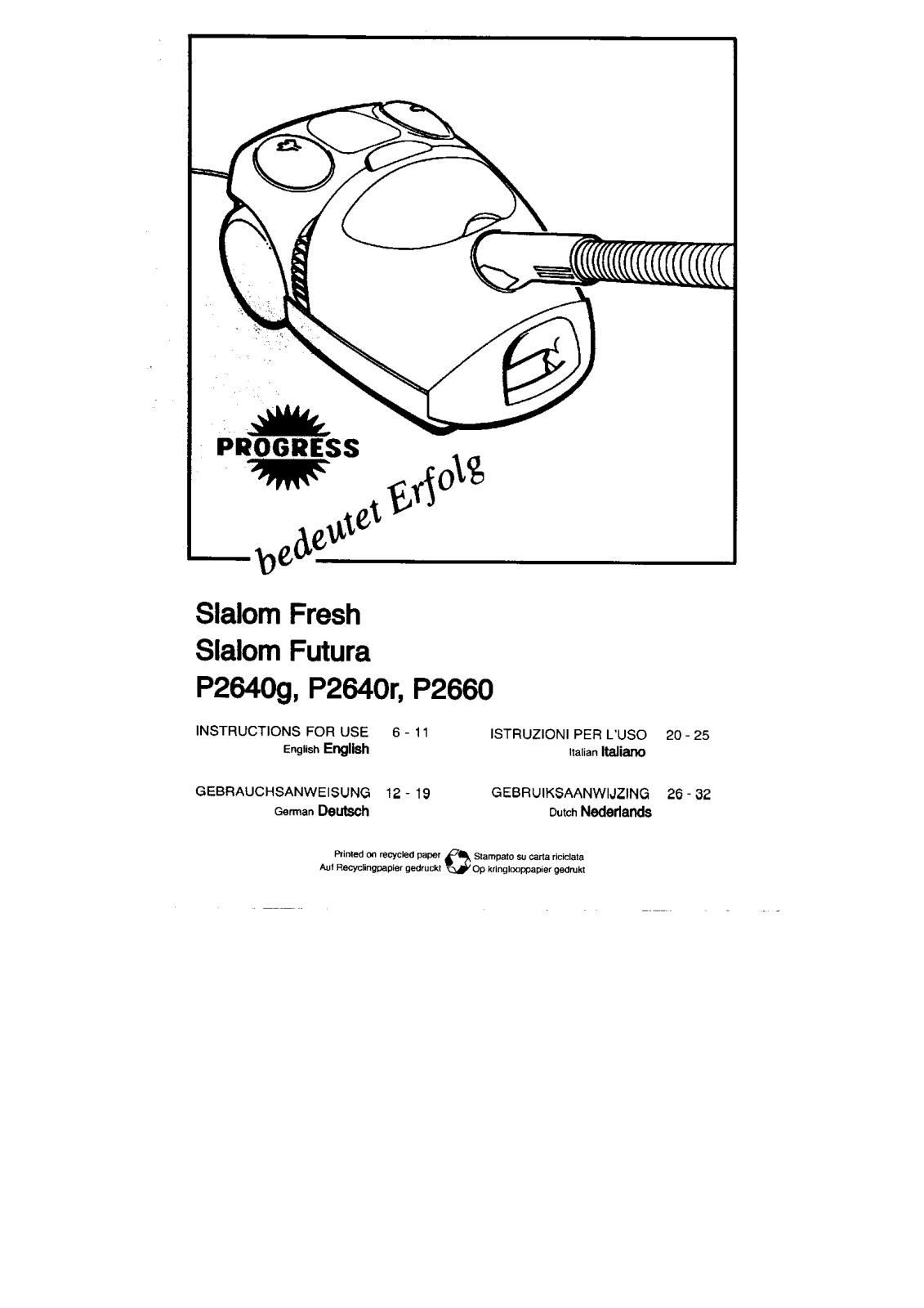 Progress P2640R, P2640G User Manual