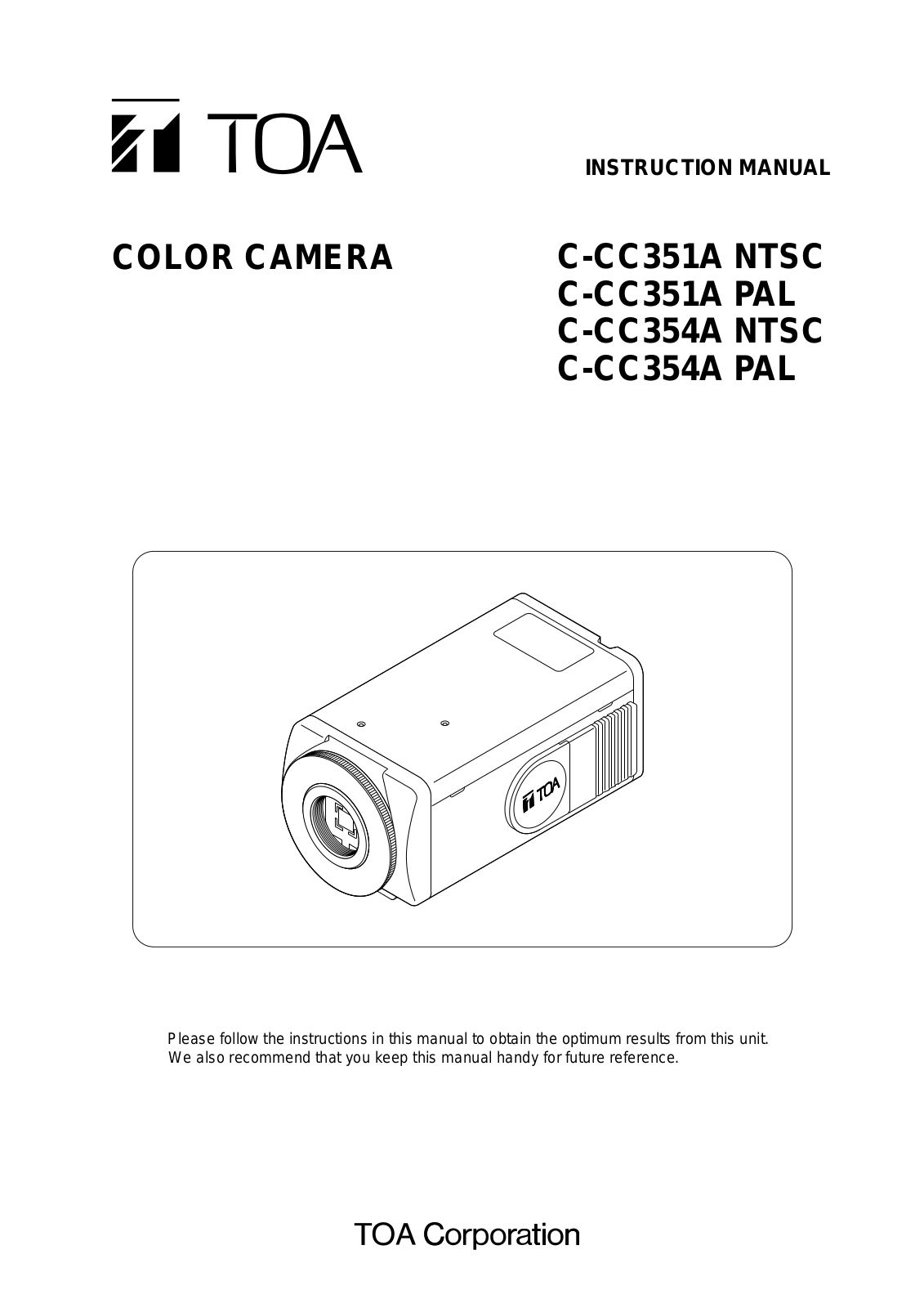 Toa C-CC354A PAL User Manual