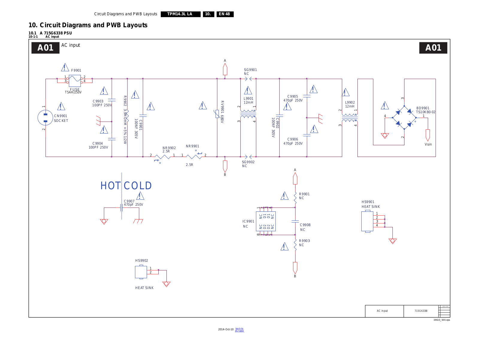 Philips 715G6338 PSU Schematic