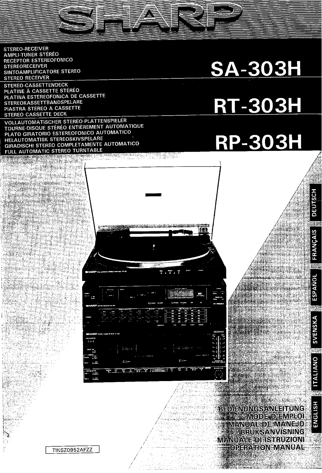 Sharp RT-303H, SA-303H User Manual