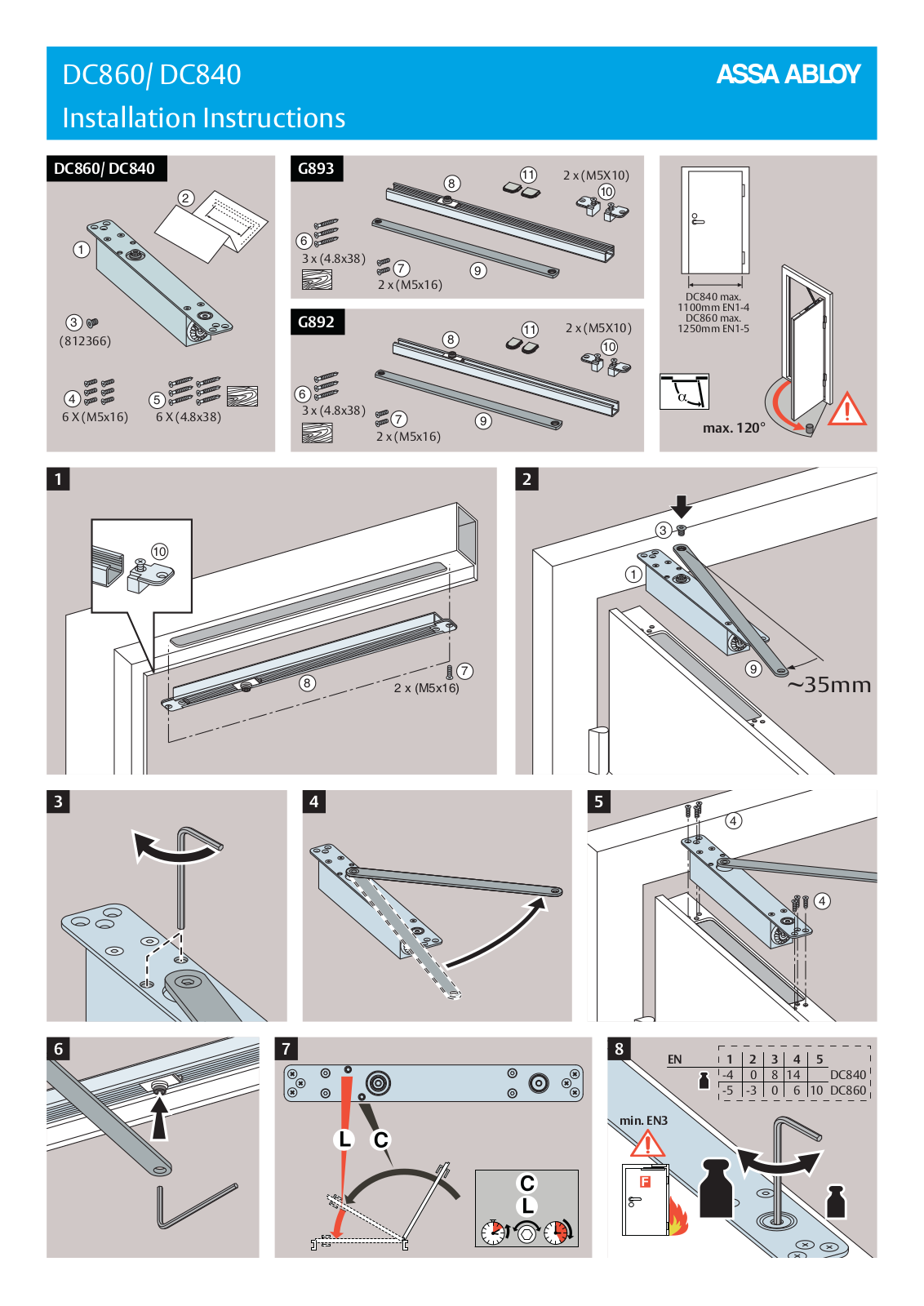 ASSA ABLOY DC860 User Manual