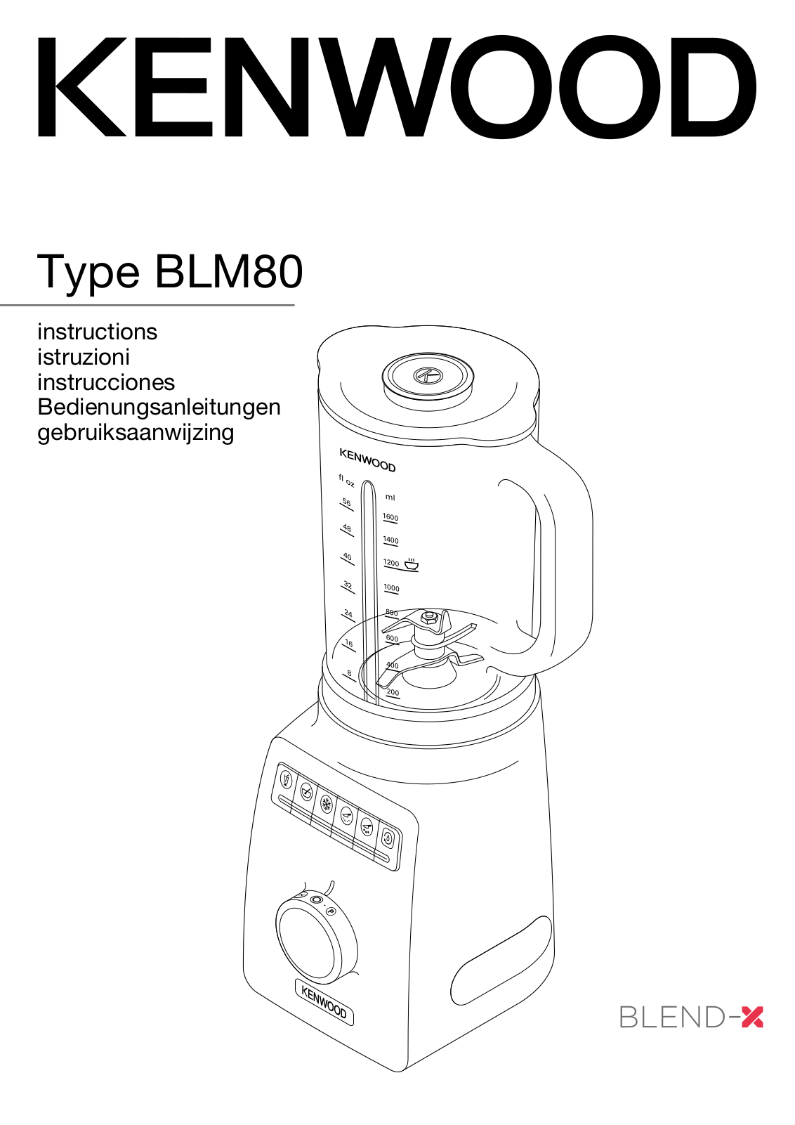 Kenwood BLM80 Series, BLM800GY Instruction Manual